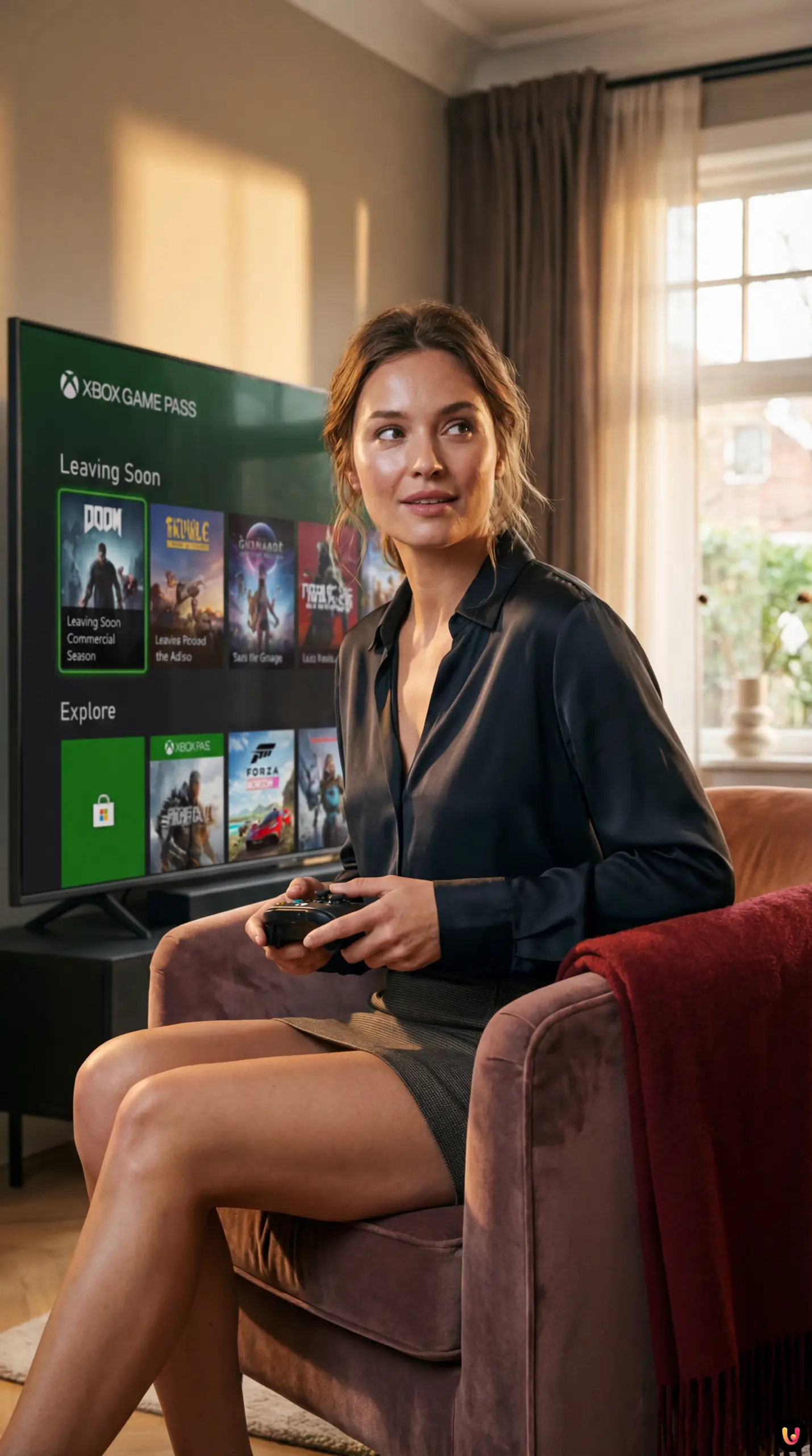 Xbox Game Pass logo displayed next to characters from Citizen Sleeper 2 and Cataclismo.