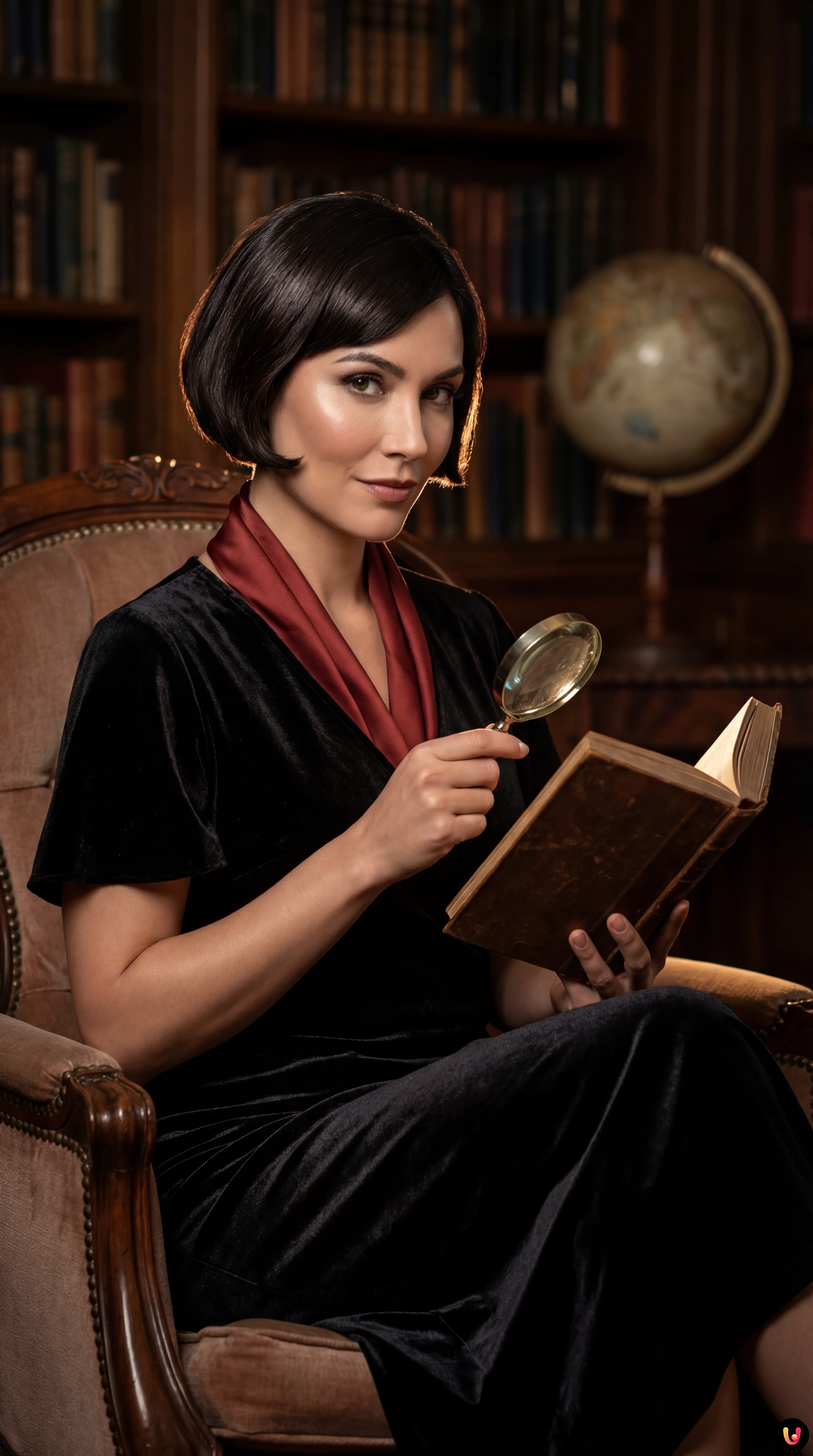 Seven Dials cast members in 1920s attire at a country estate.