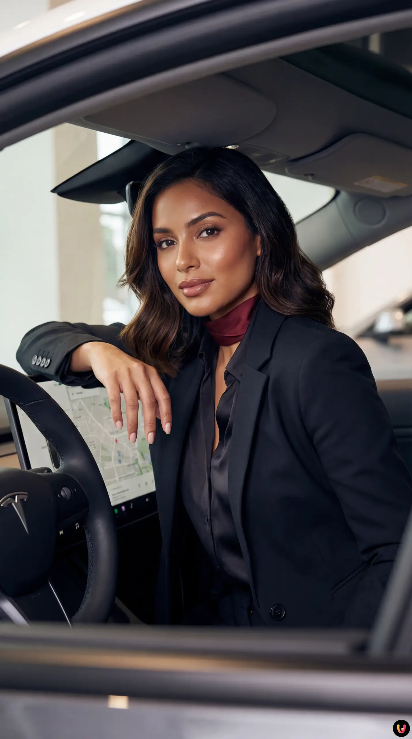 V&eacute;hicule &eacute;lectrique moderne en charge symbolisant l'accord commercial Canada-Chine