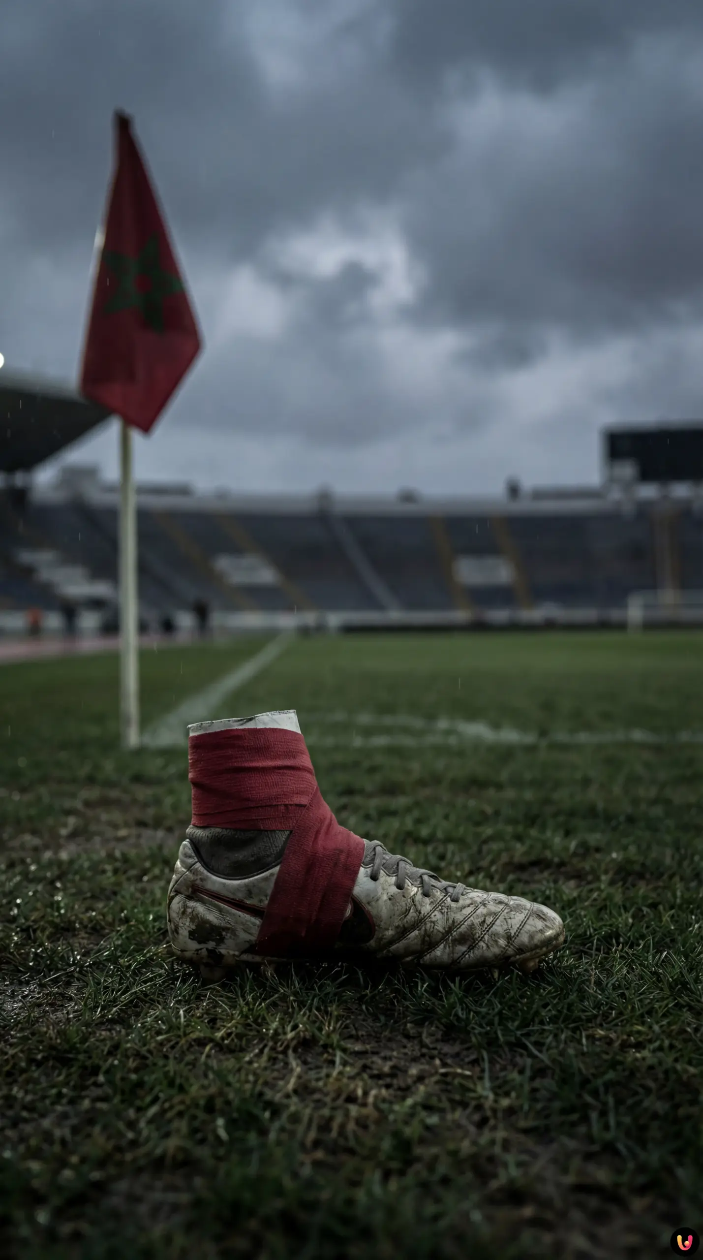 Walid Regragui visage fermé en conférence de presse.