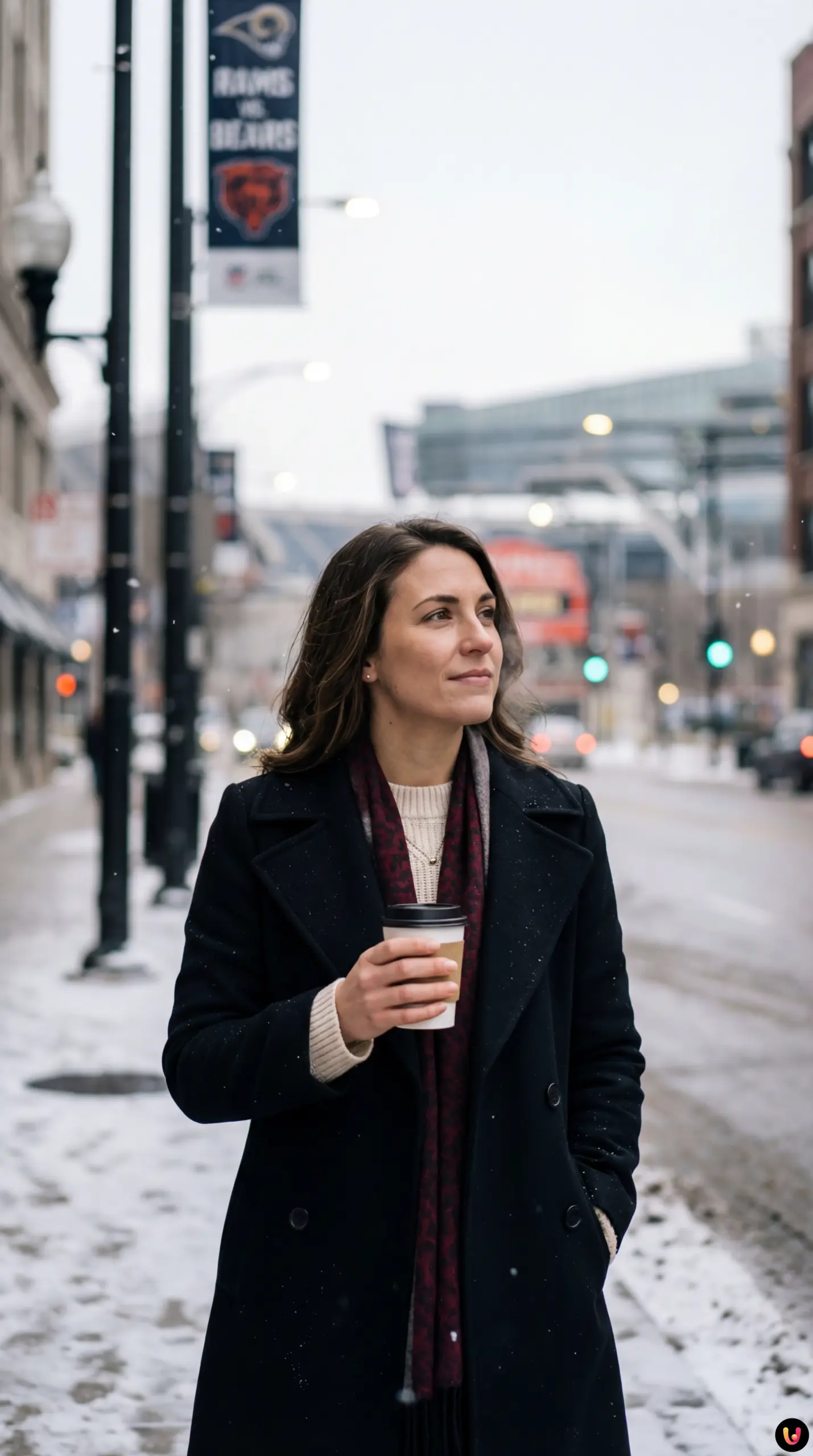 Match NFL Rams vs Bears sous la neige au Soldier Field