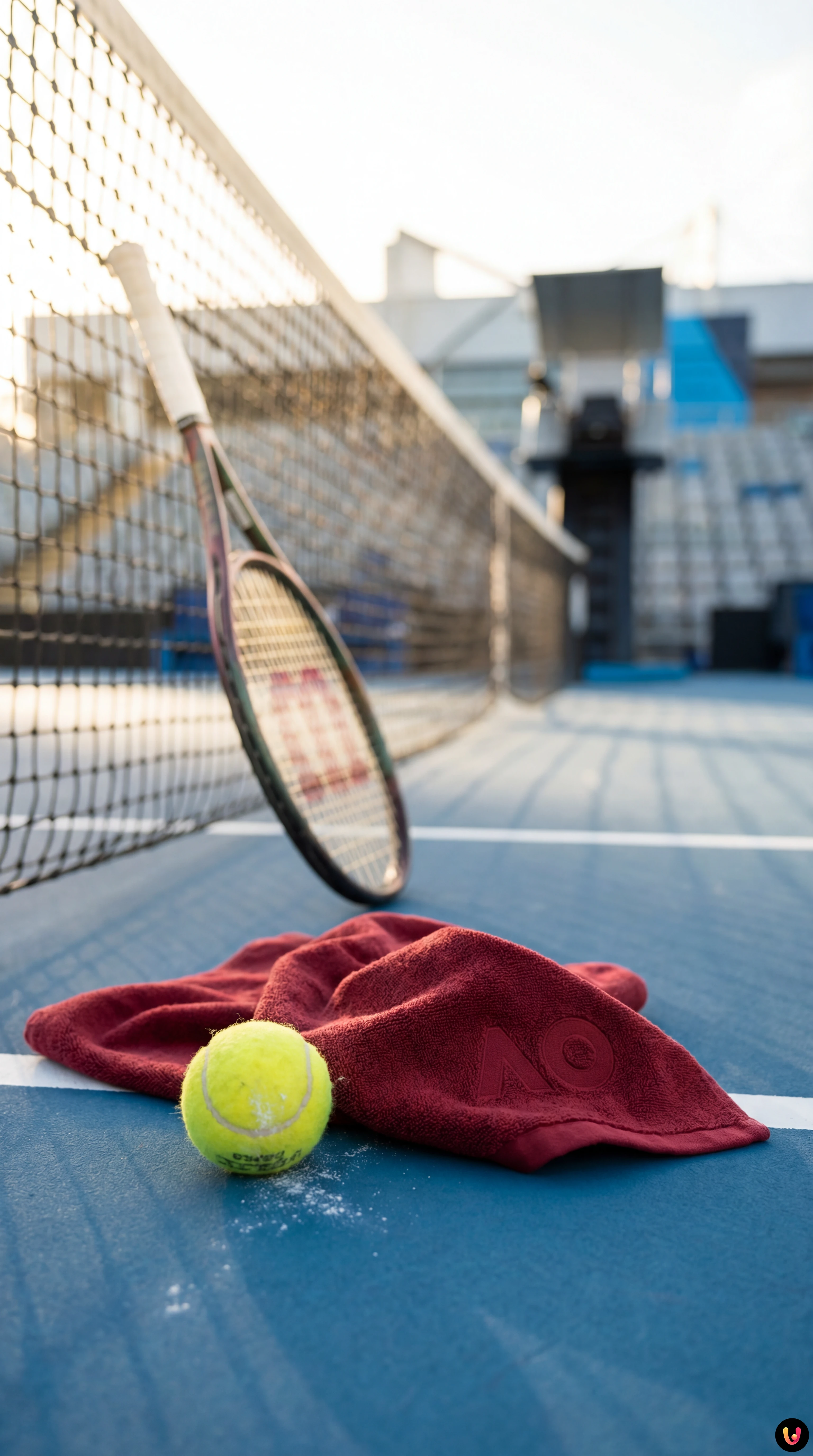 Francesco Maestrelli in azione durante l'Australian Open 2026 a Melbourne