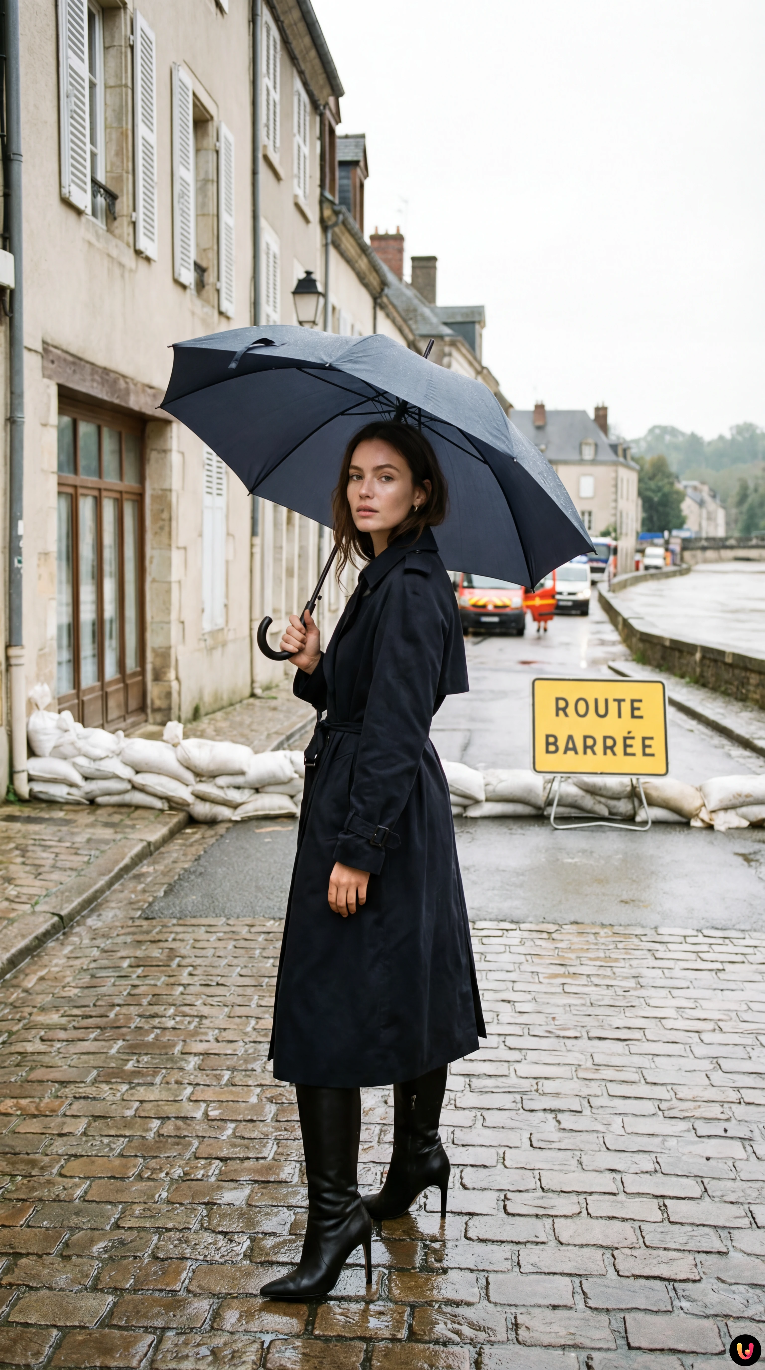 Rues inond&eacute;es &agrave; Narbonne et intervention des secours dans l'Aude.