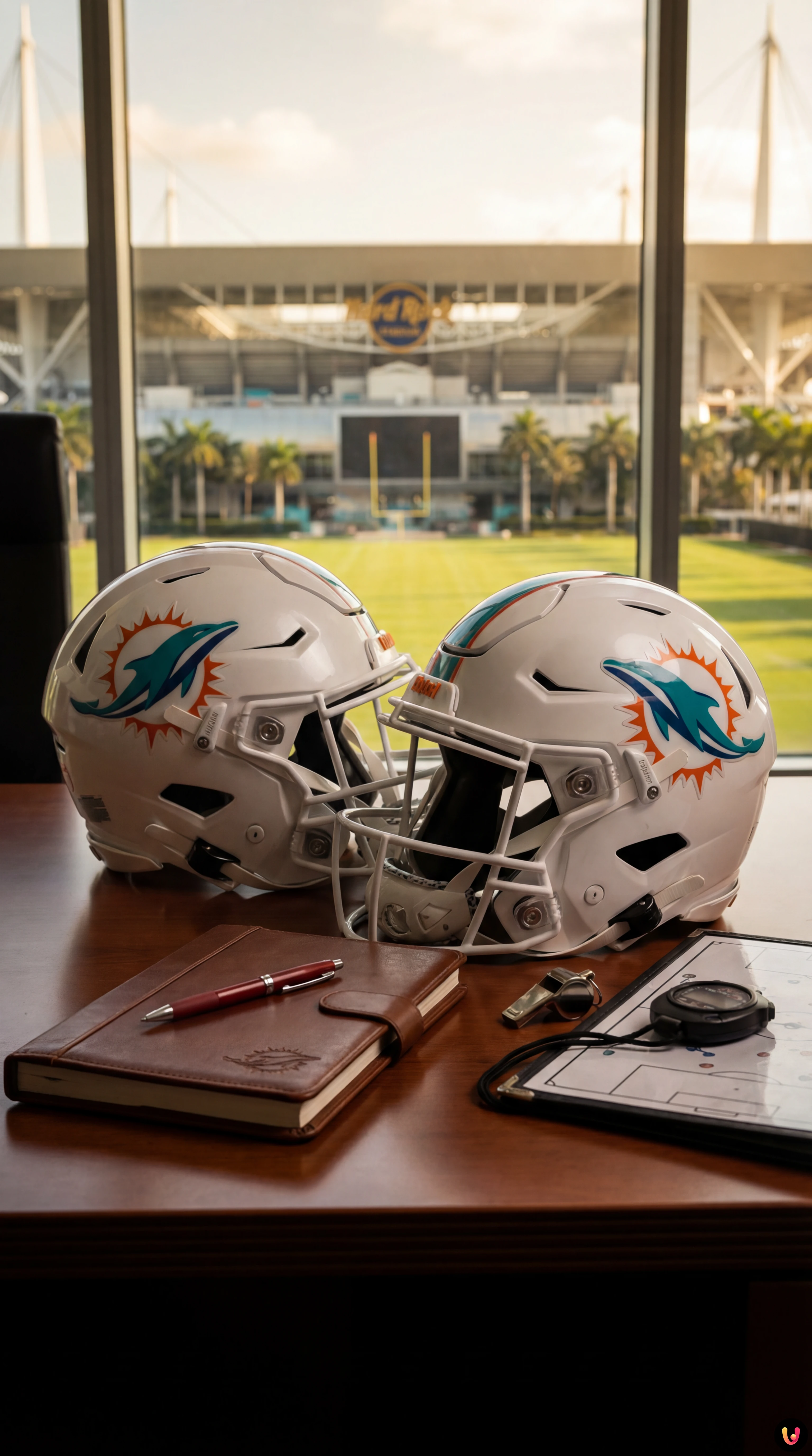 New Miami Dolphins Head Coach Jeff Hafley looking focused on the sidelines.