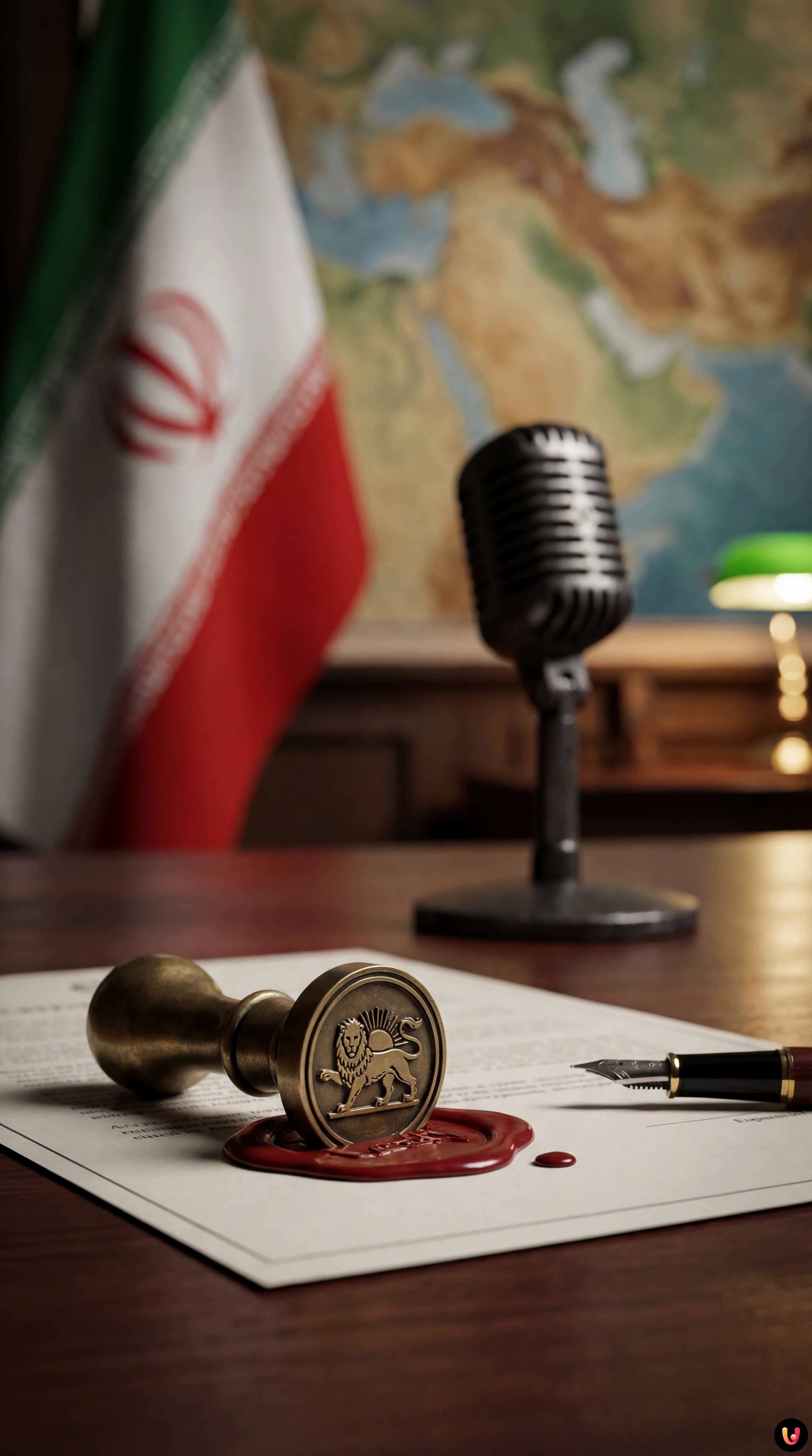 Il presidente iraniano Masoud Pezeshkian durante un discorso ufficiale a Teheran