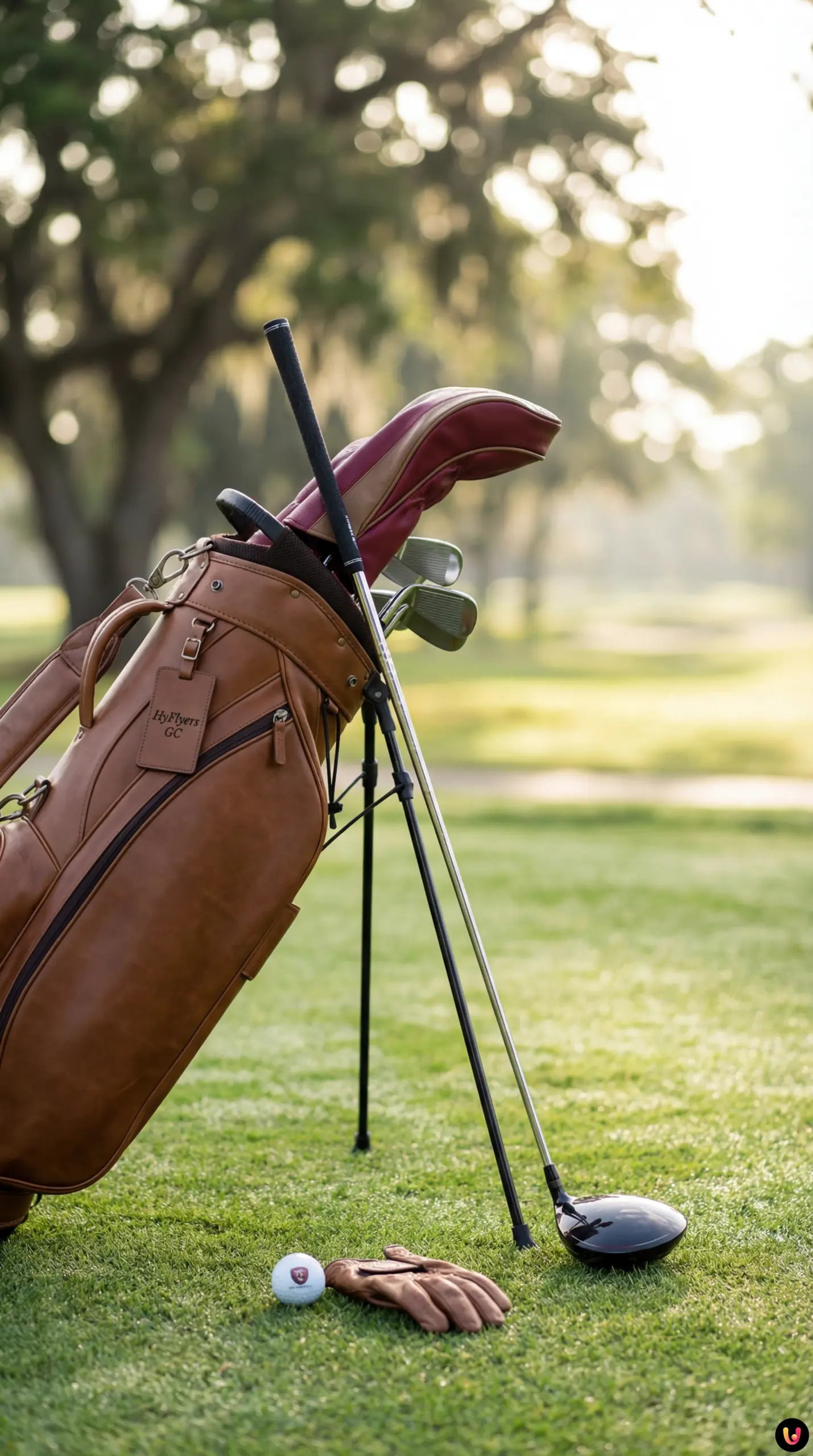 Golfer Michael La Sasso swinging a club on the course.