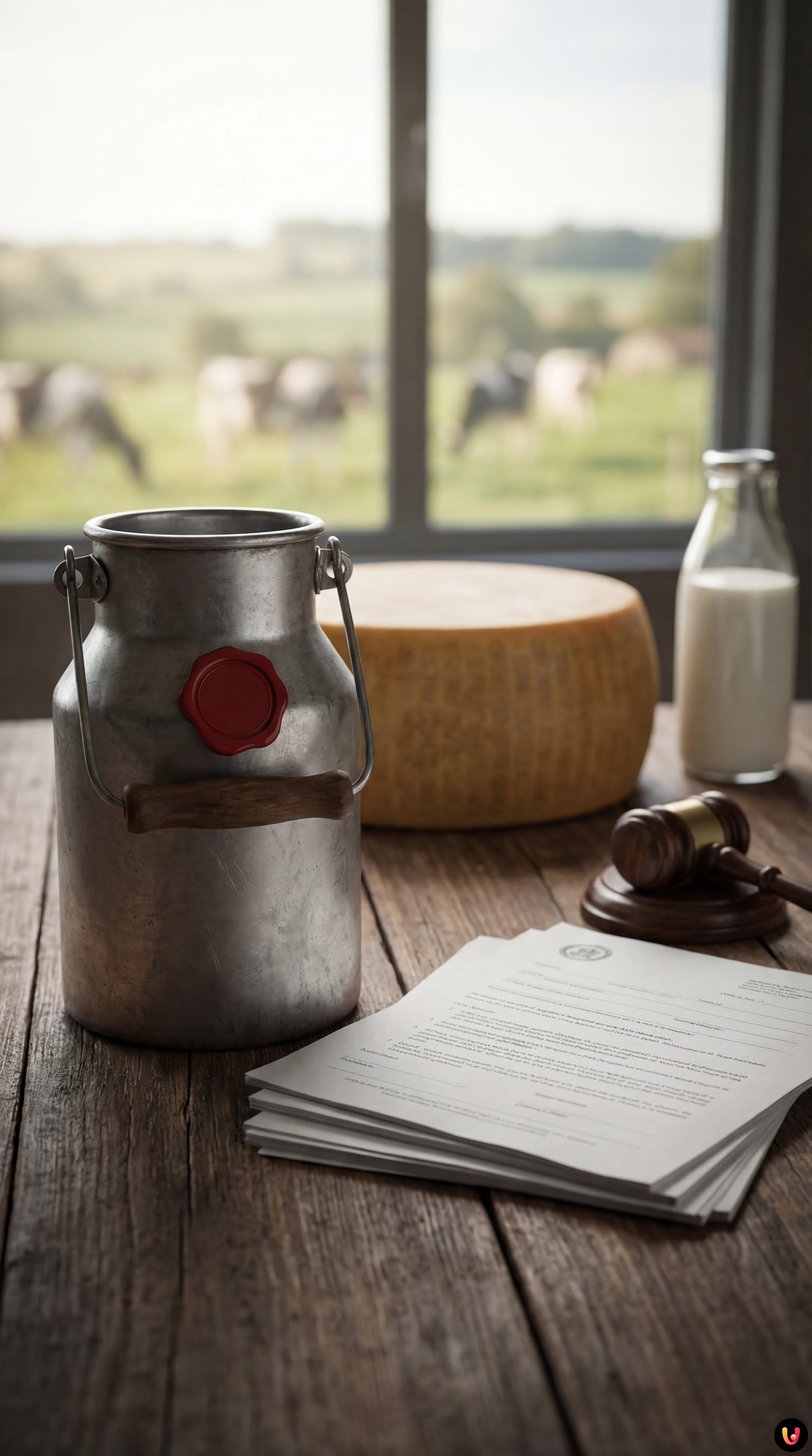 Emmanuel Besnier face aux logos de Lactalis et de la centrale Everest