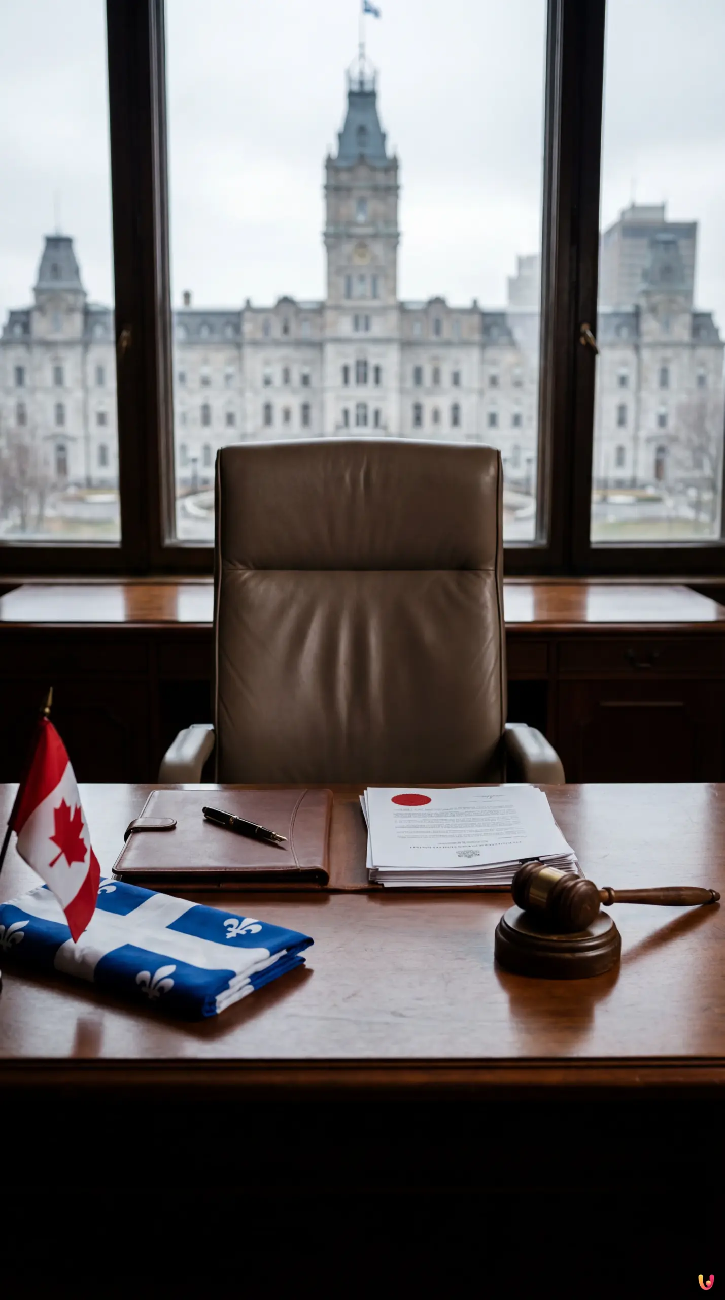 Quebec Premier François Legault announces his resignation at a press conference.
