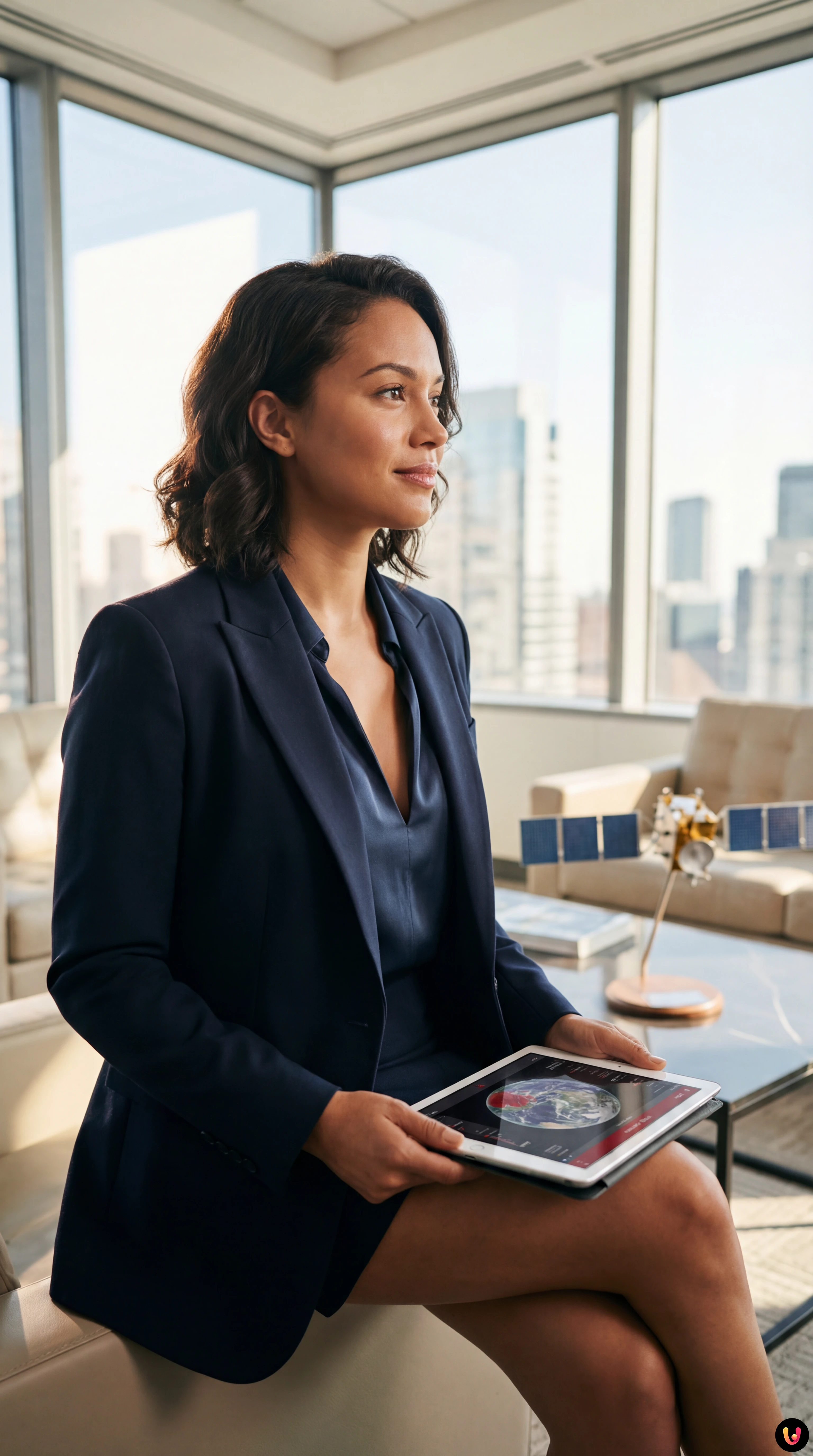 Satellite in orbita terrestre per monitoraggio climatico e assicurazioni