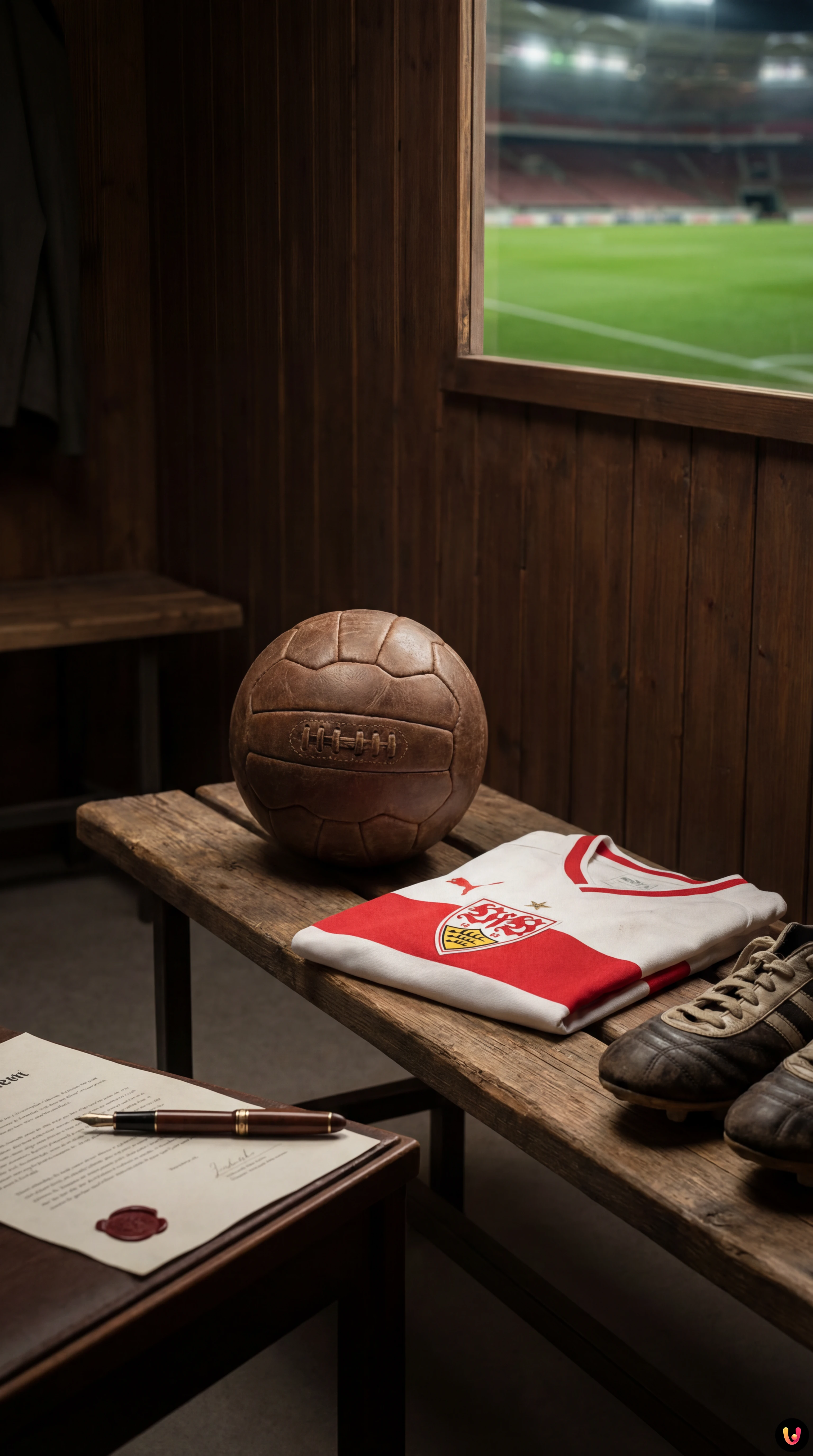 Gabriel Zarrella im Trikot des VfB Stuttgart auf dem Fußballplatz.