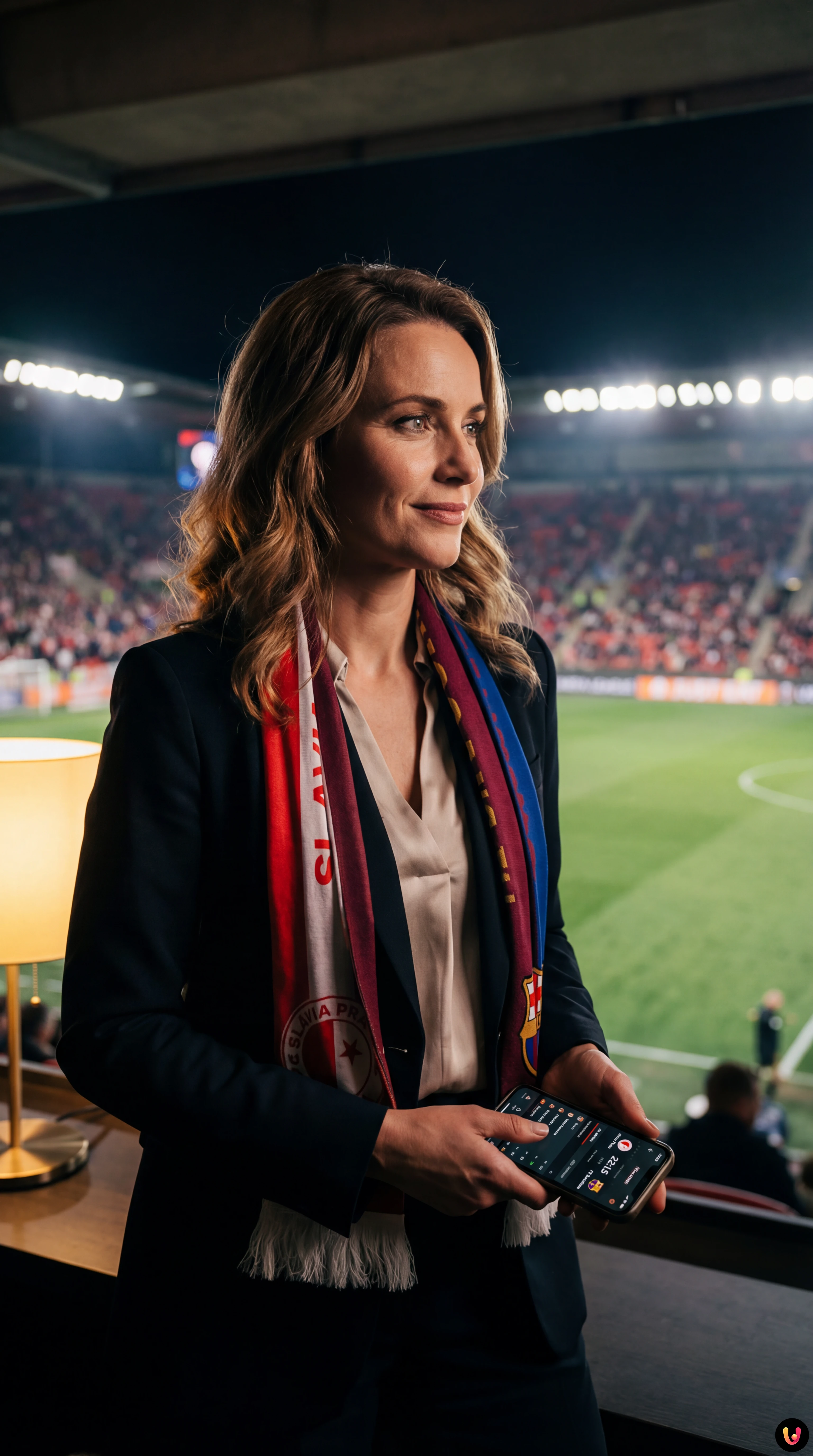 Spielszene aus dem Champions-League-Duell Slavia Prag gegen FC Barcelona.