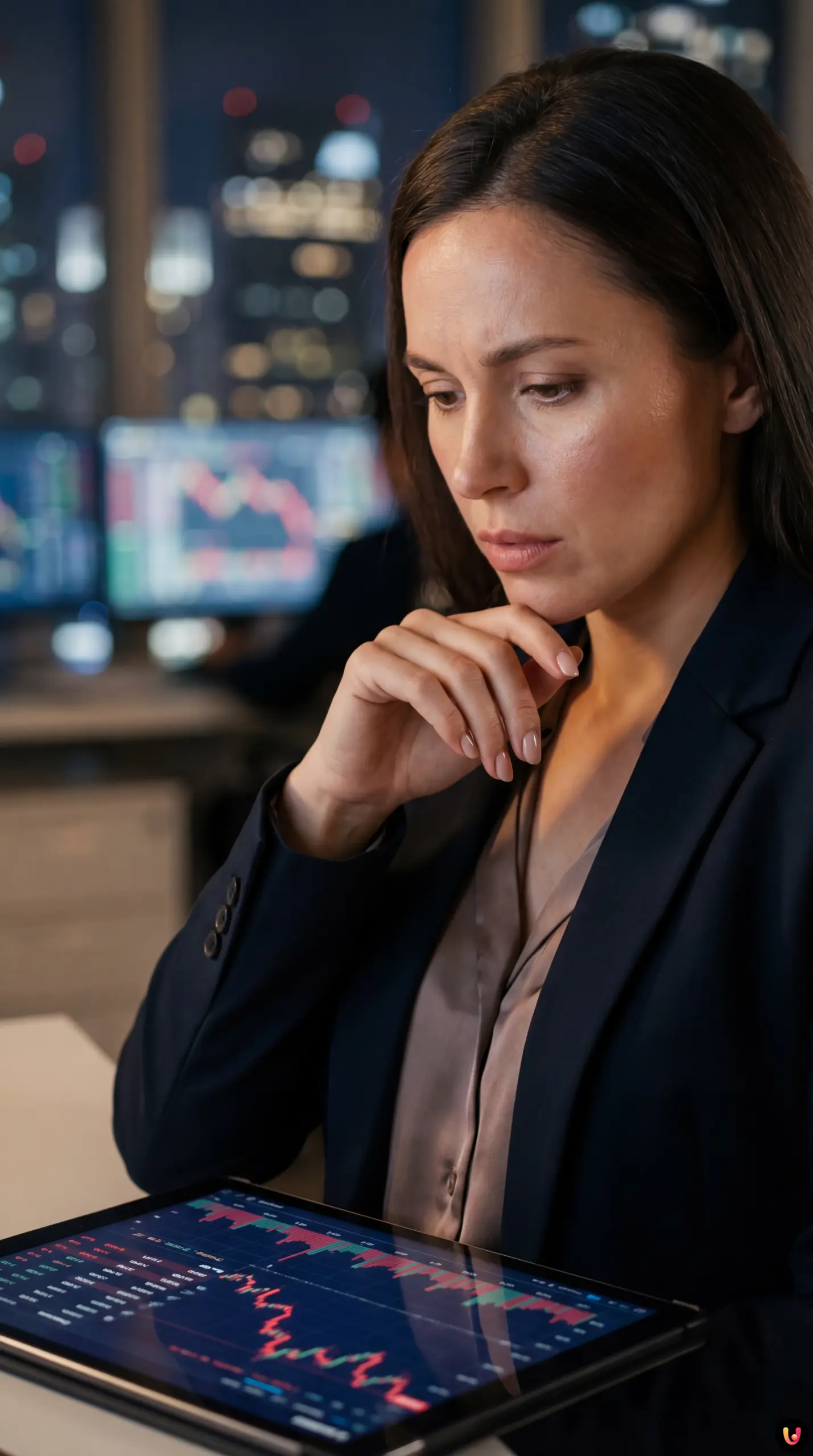 Courbe descendante de l'action Shopify sur un terminal financier