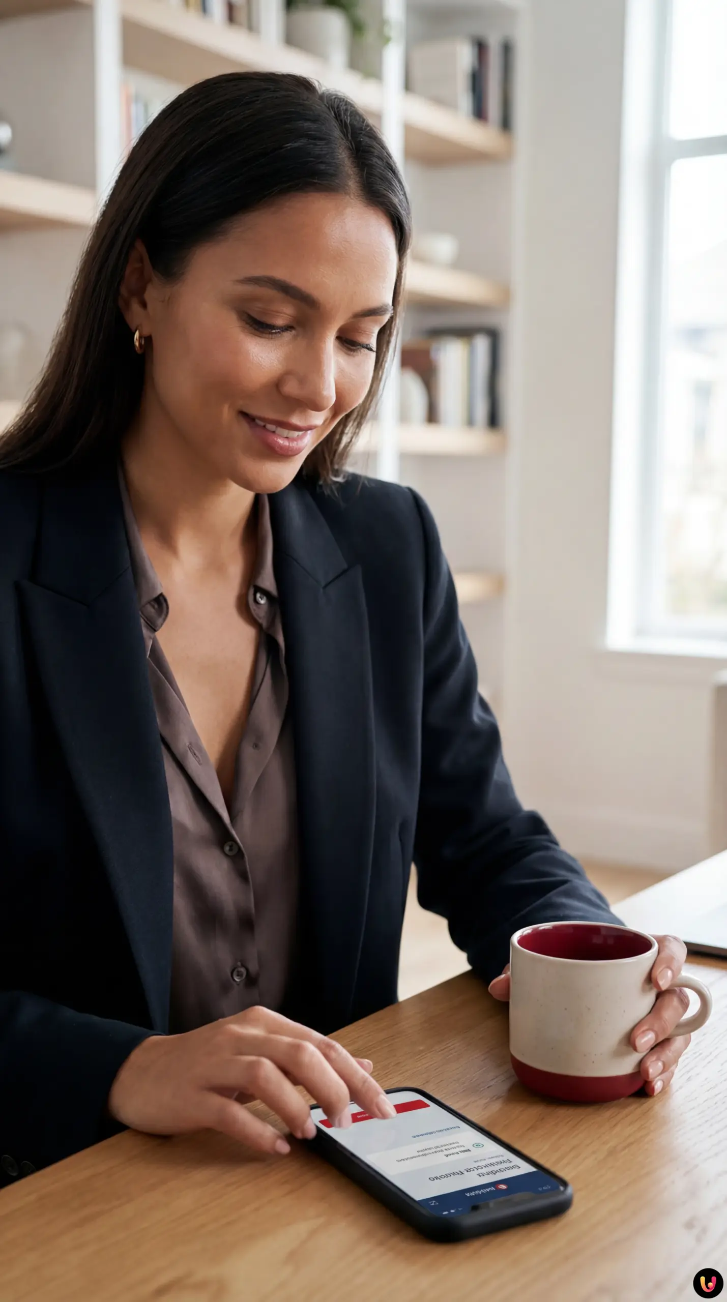 Application bancaire affichant un d&eacute;p&ocirc;t Desjardins sur un smartphone