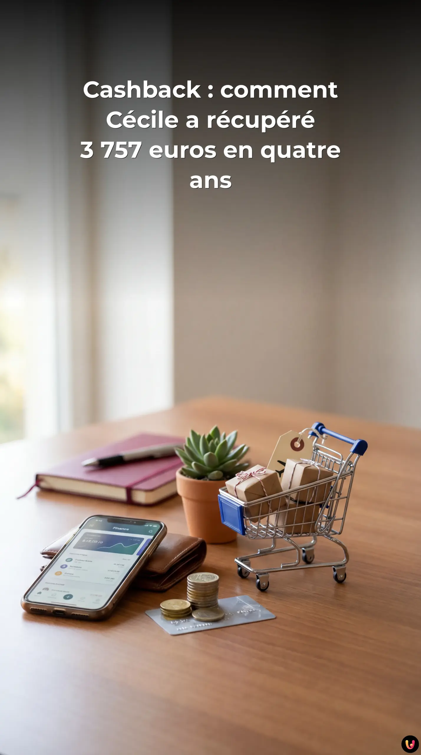 Femme consultant une application de cashback sur son smartphone pour faire des &eacute;conomies