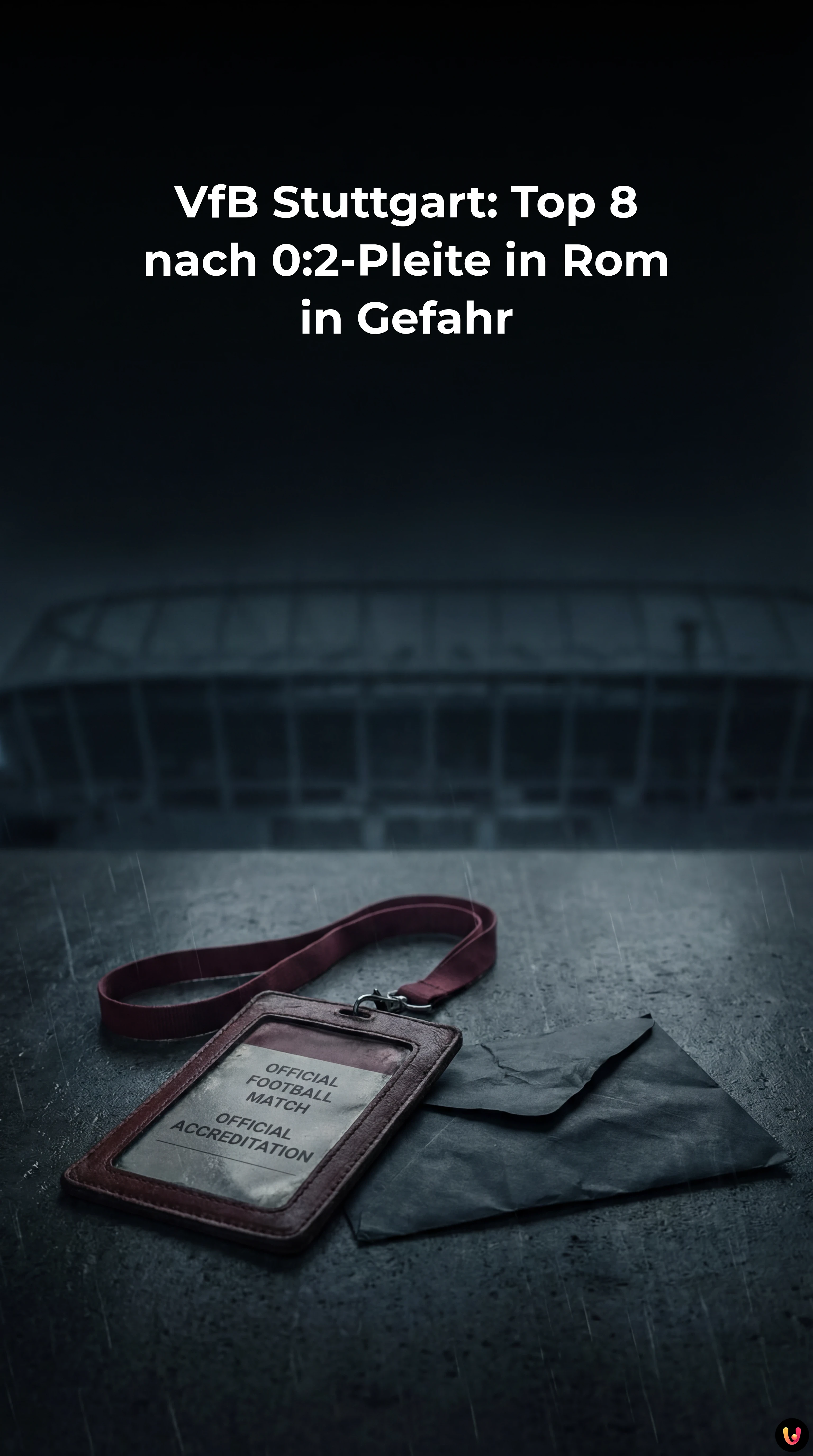 Enttäuschte Spieler des VfB Stuttgart nach der Niederlage gegen AS Rom im Stadio Olimpico