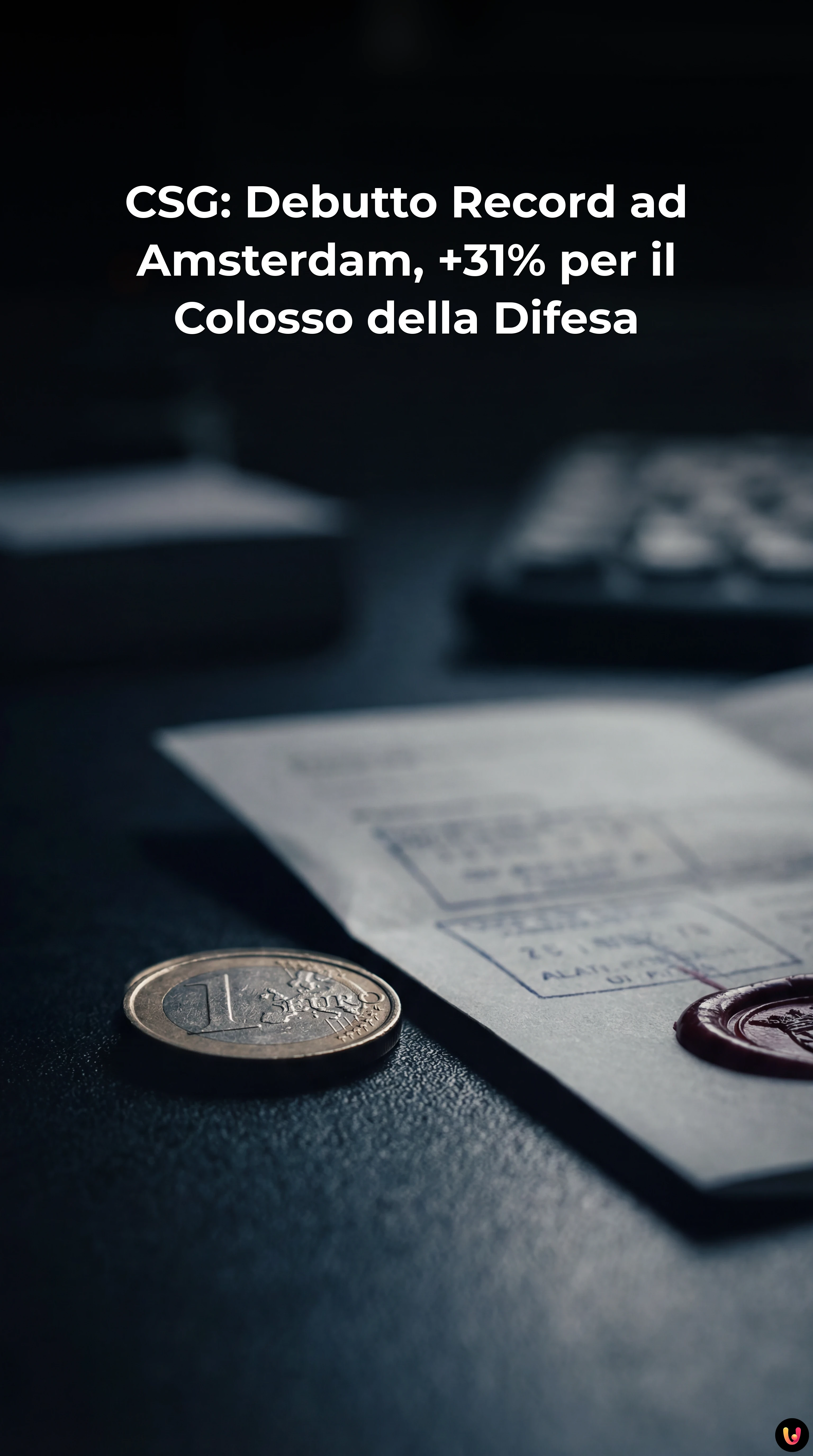 Michal Strnad suona la campanella a Euronext Amsterdam per il debutto di CSG