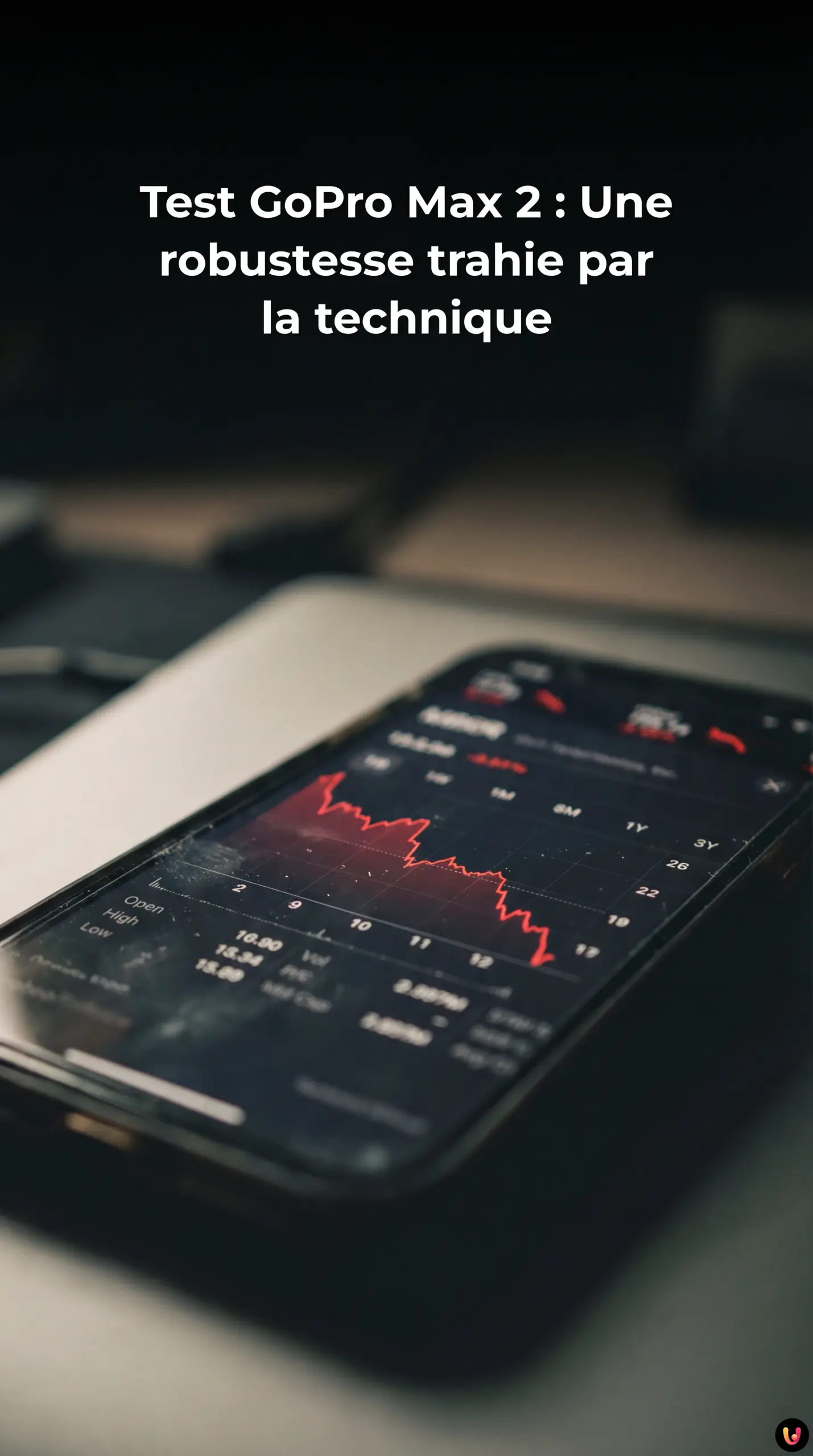 Vue rapprochée de la caméra 360 GoPro Max 2 avec son design carré et robuste.