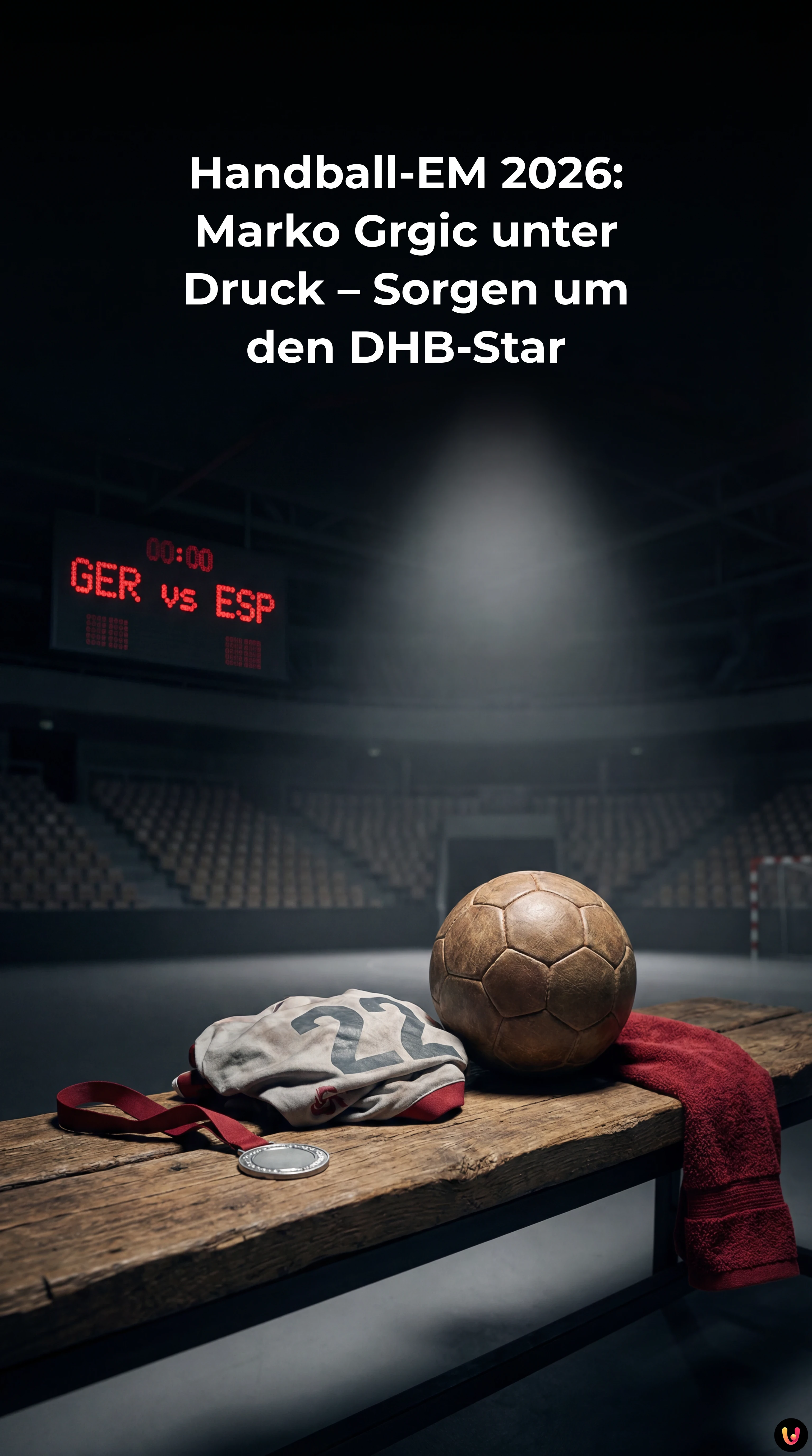 Handball-Nationalspieler Marko Grgic wirkt nachdenklich auf dem Spielfeld.