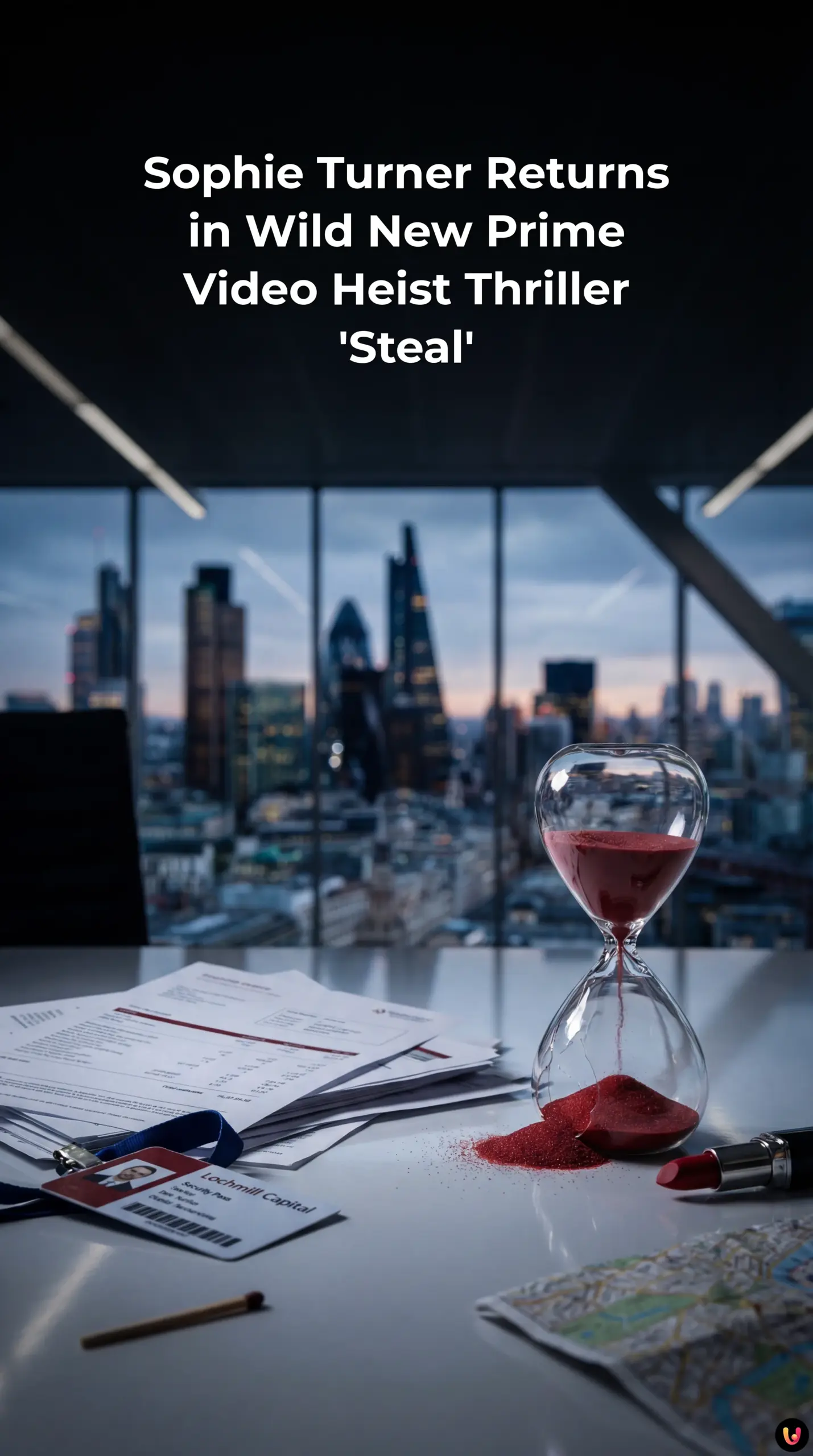 Sophie Turner as Zara Dunne in the Prime Video heist thriller series Steal.
