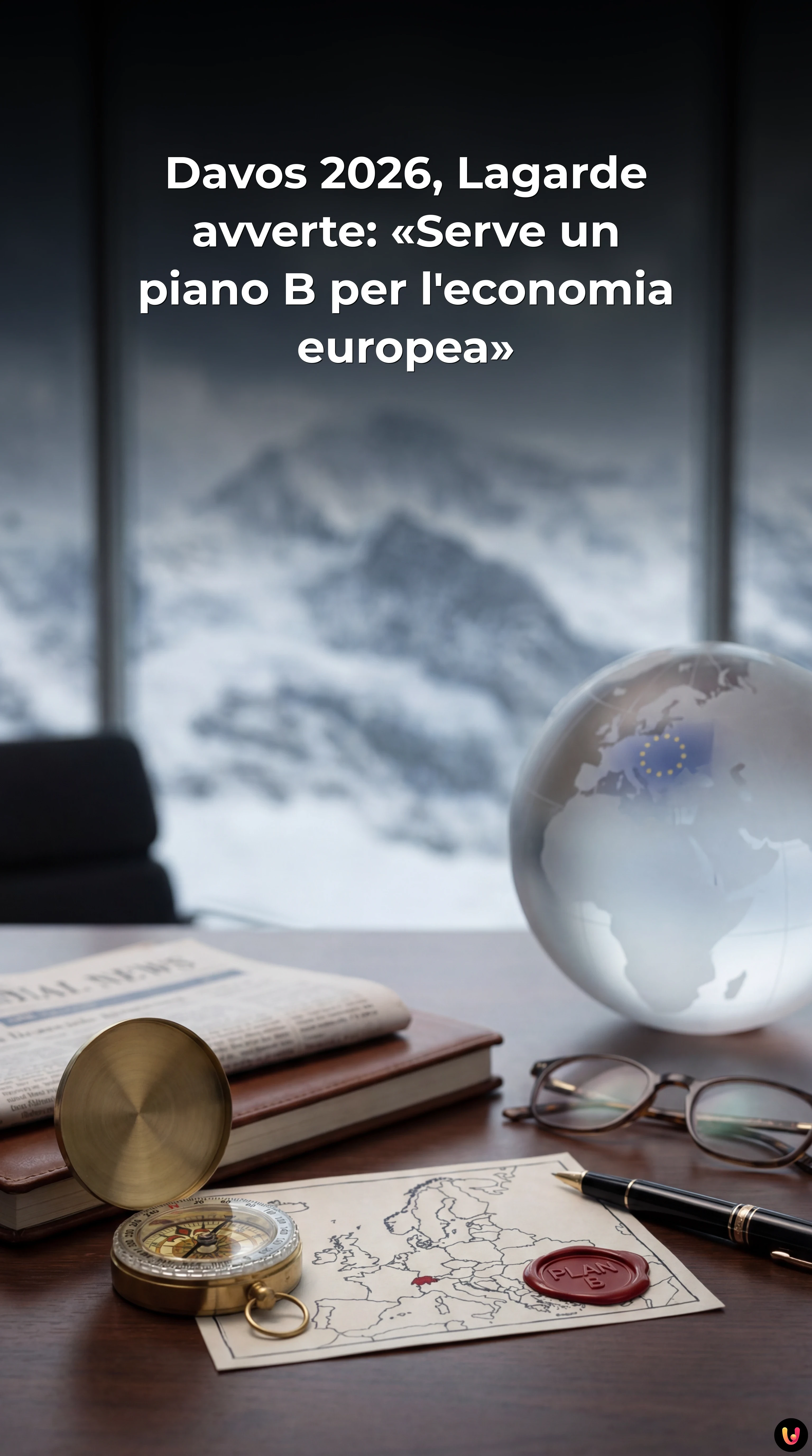 Christine Lagarde durante il suo intervento al World Economic Forum di Davos