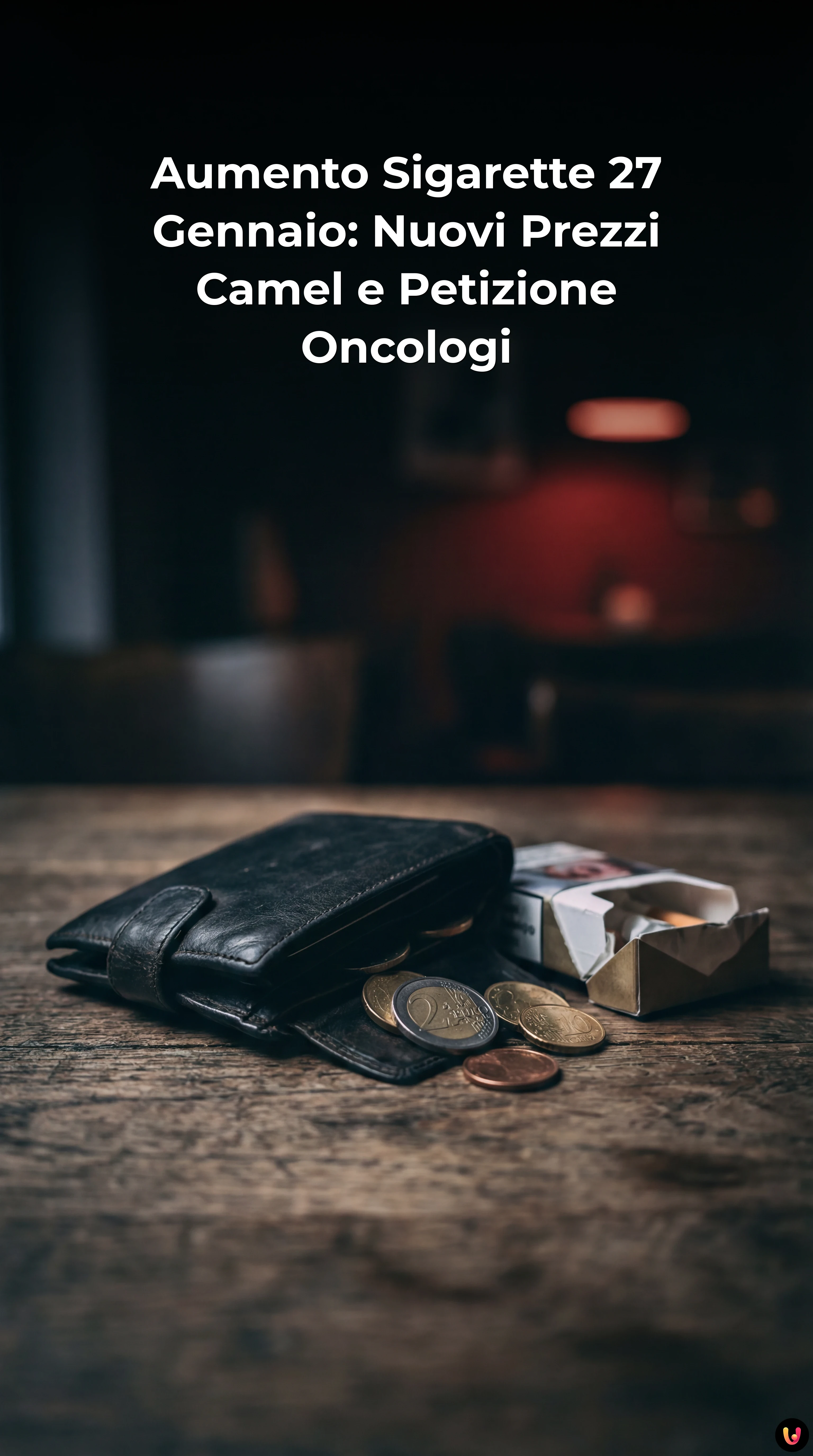 Pacchetti di sigarette Camel esposti con dettaglio su monete e calendario