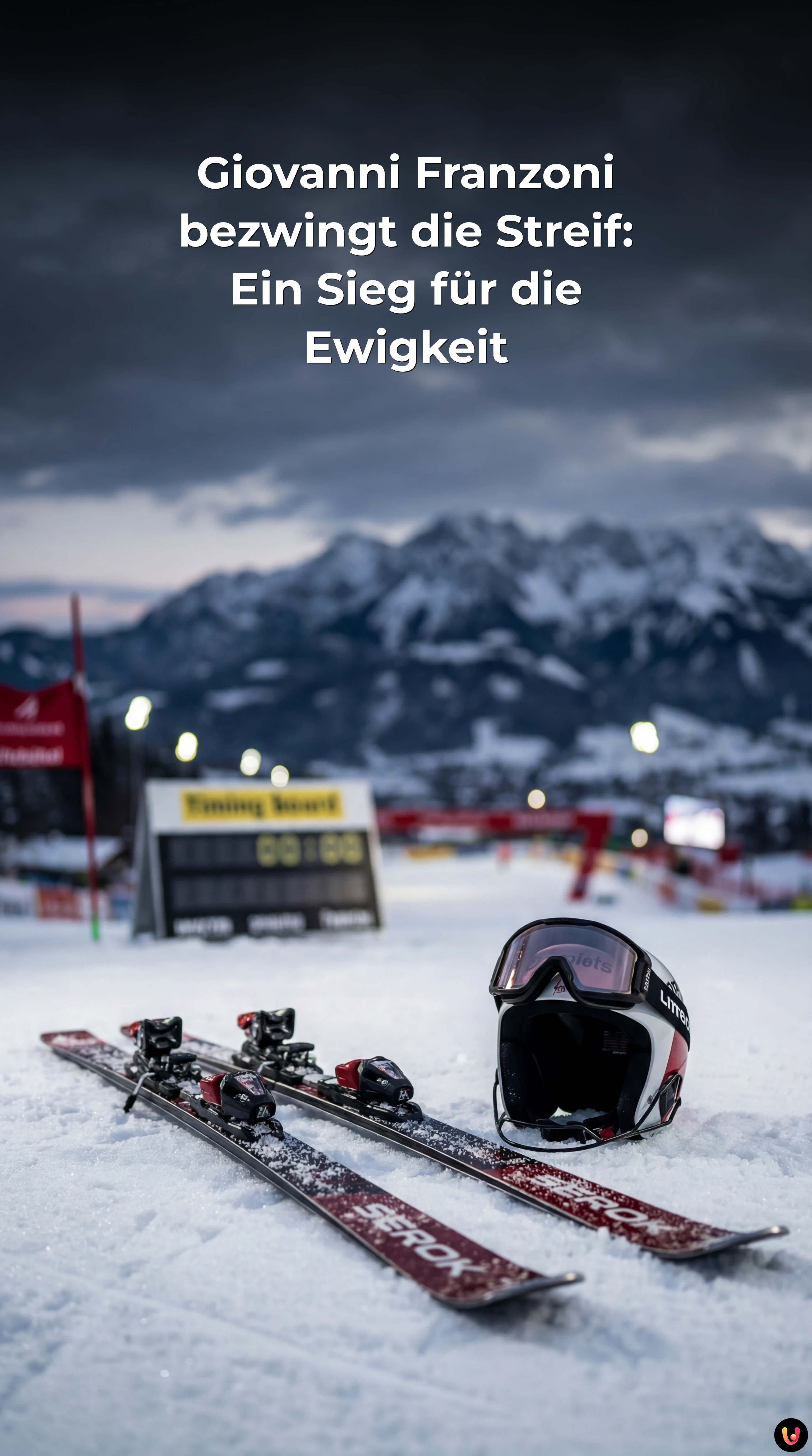 Giovanni Franzoni in voller Fahrt auf der Streif-Abfahrt in Kitzb&uuml;hel