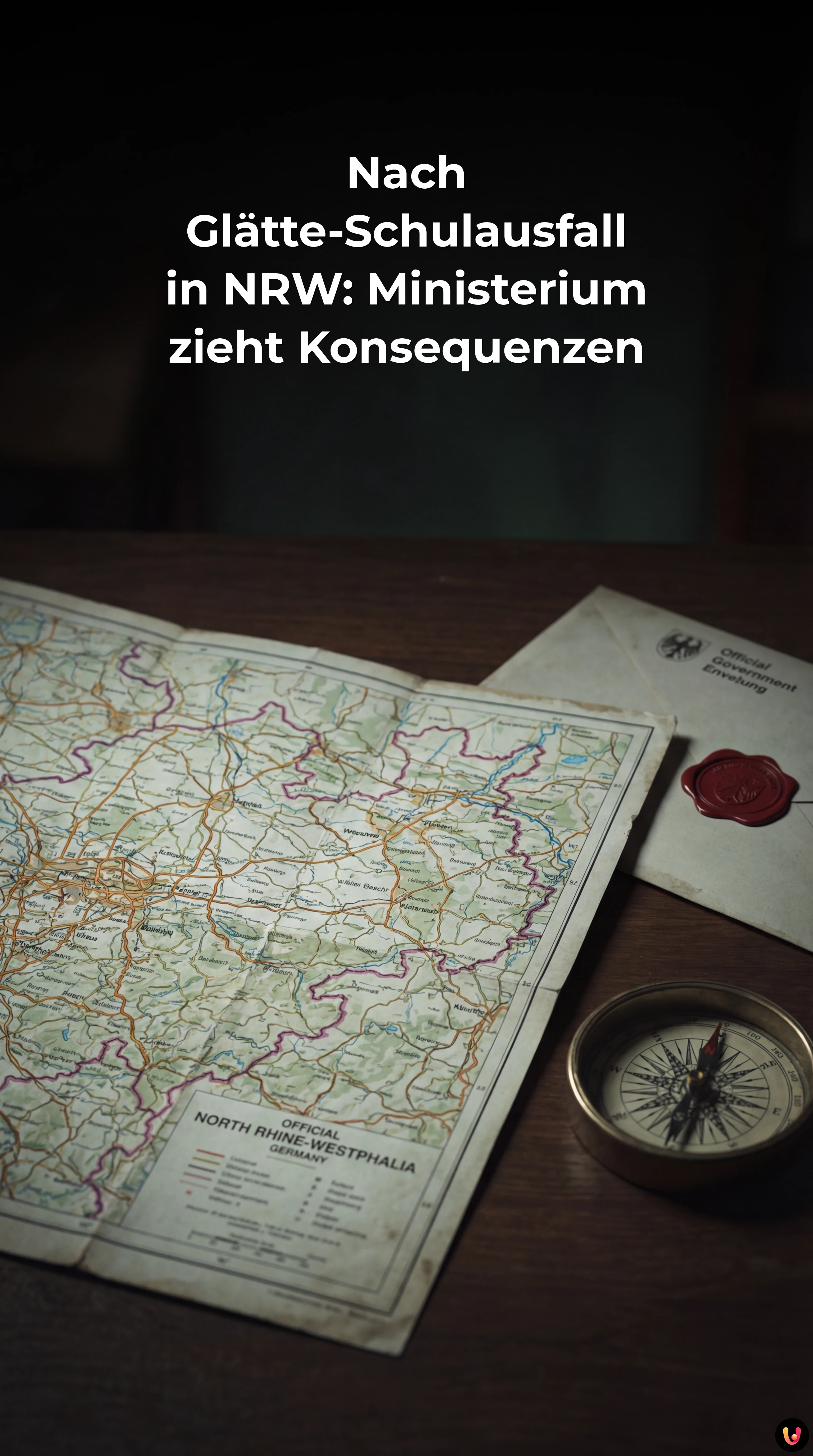 Verschneites Schulgeb&auml;ude in NRW ohne Sch&uuml;ler wegen Glatteiswarnung