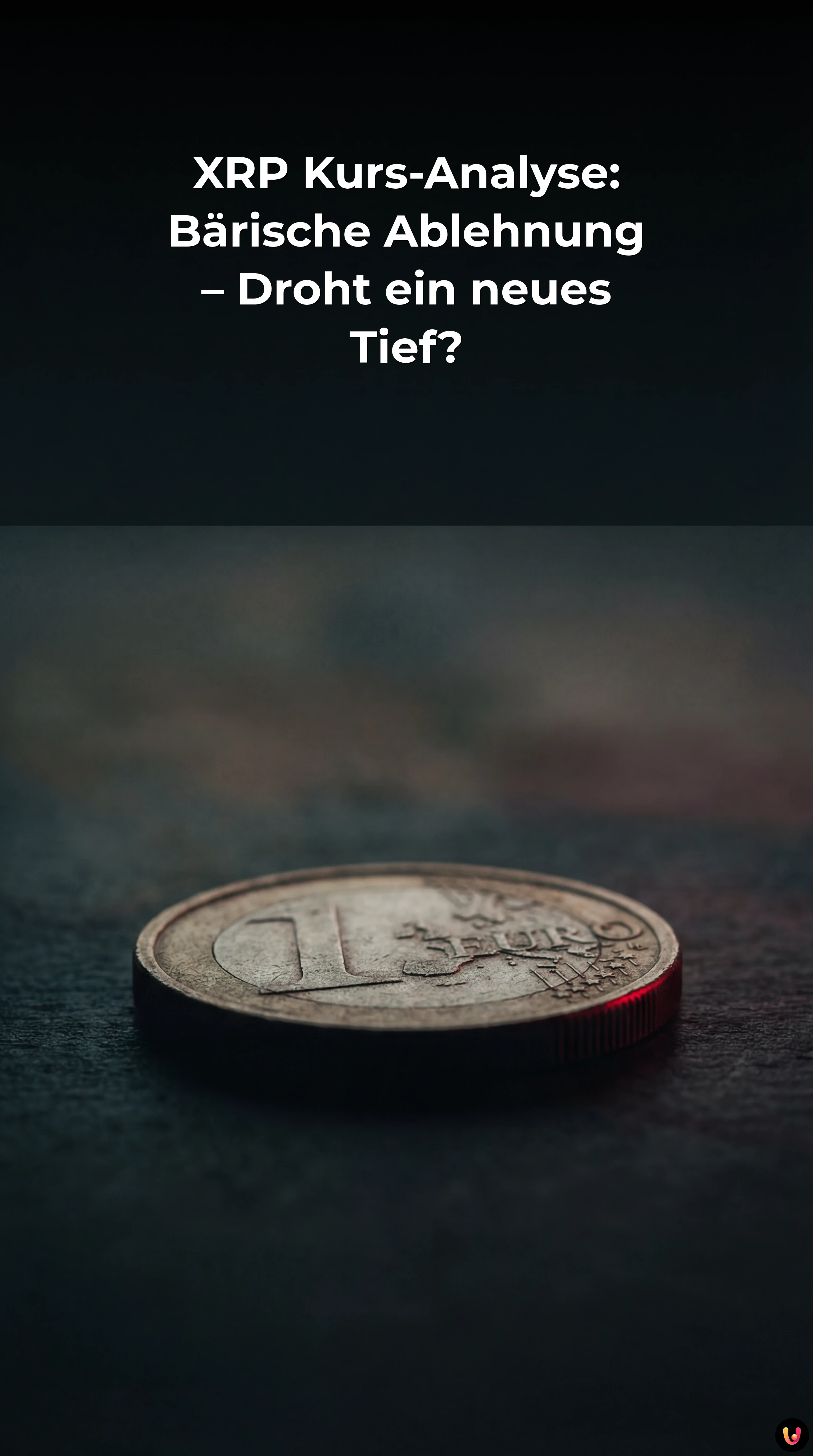 Finanzchart zeigt den fallenden Ripple (XRP) Kursverlauf und rote Kerzen