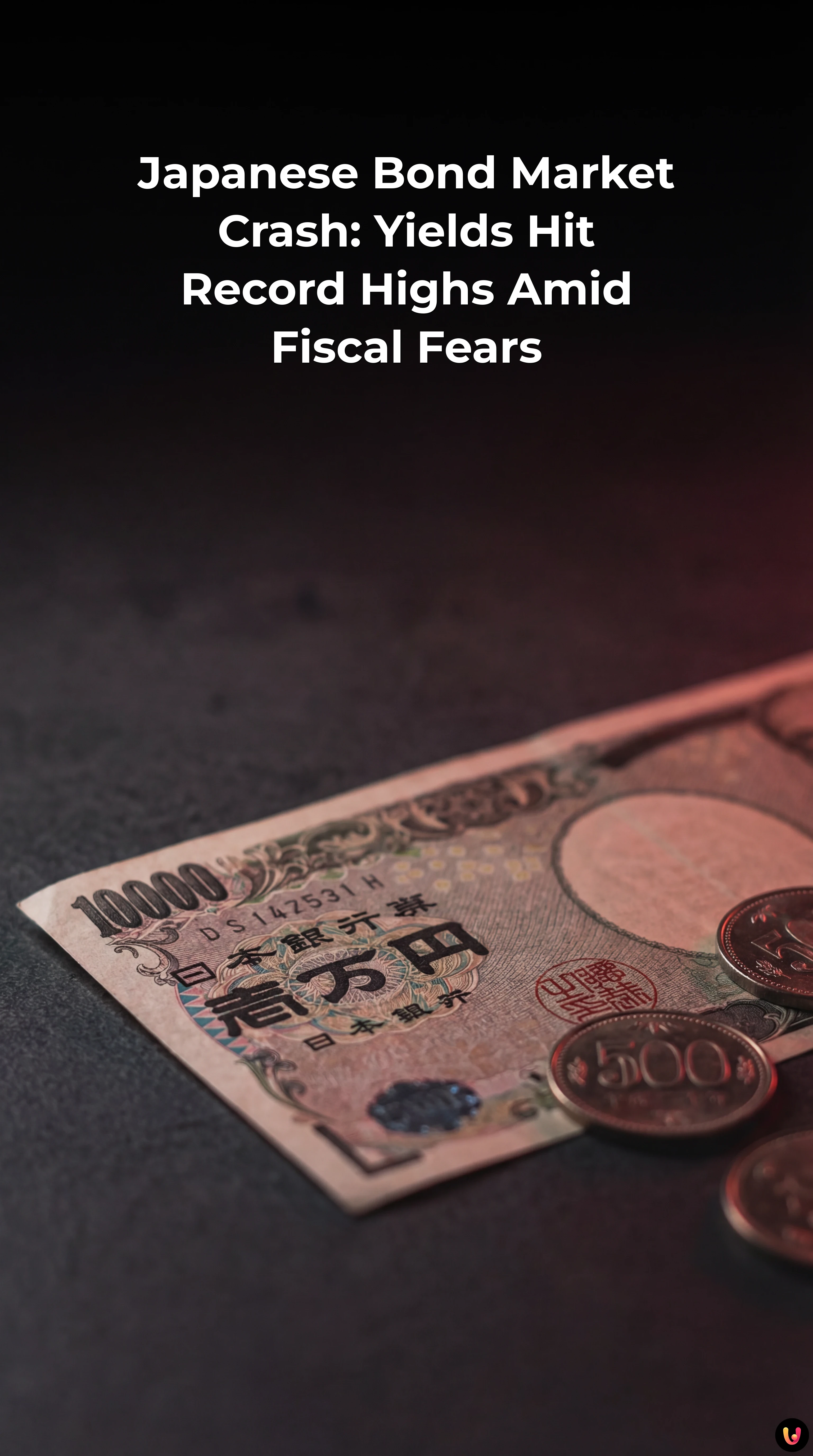 Financial trading screen showing Japanese bond yields spiking red