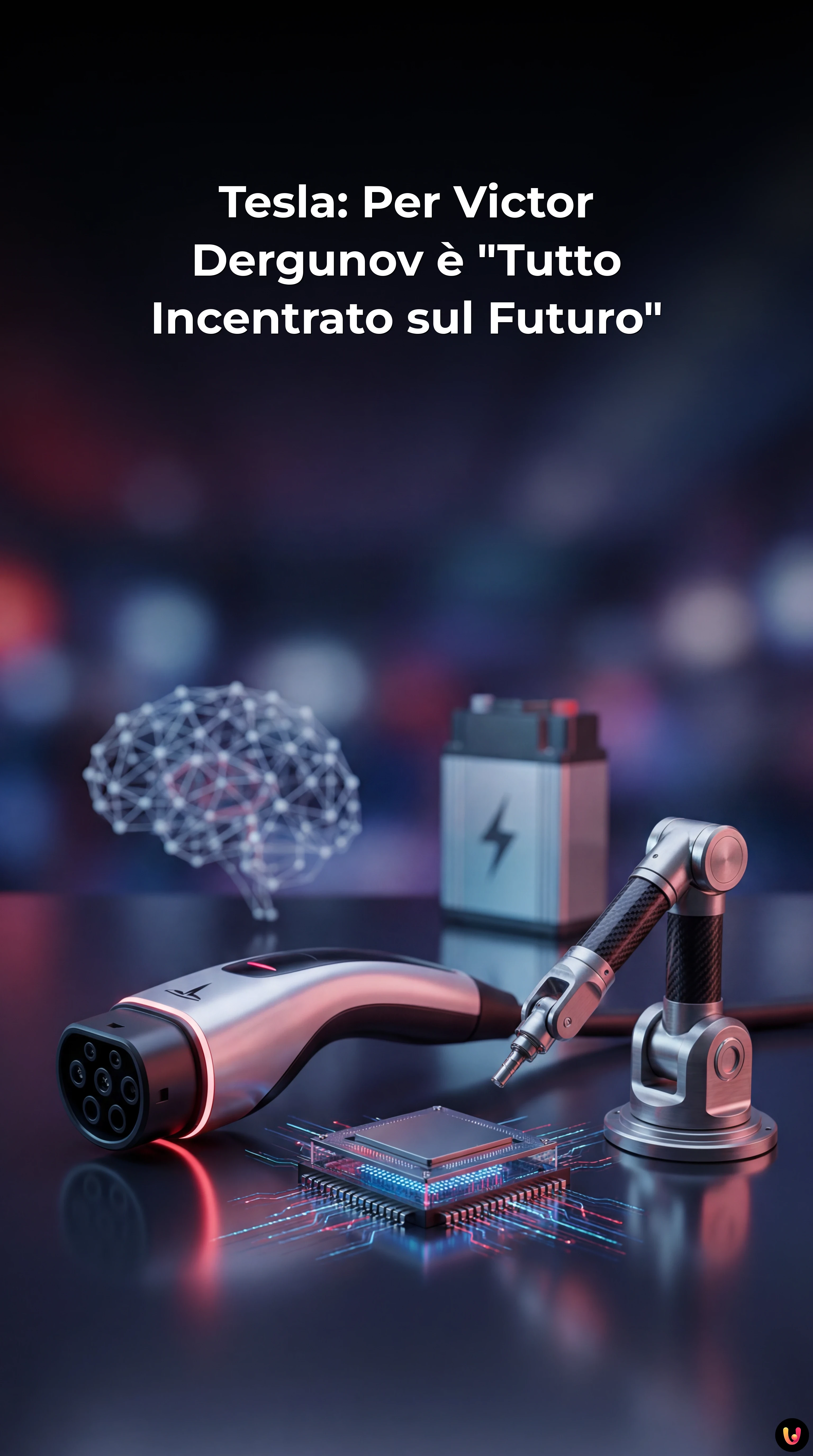 Grafico finanziario delle azioni Tesla con logo aziendale e sfondo tecnologico moderno