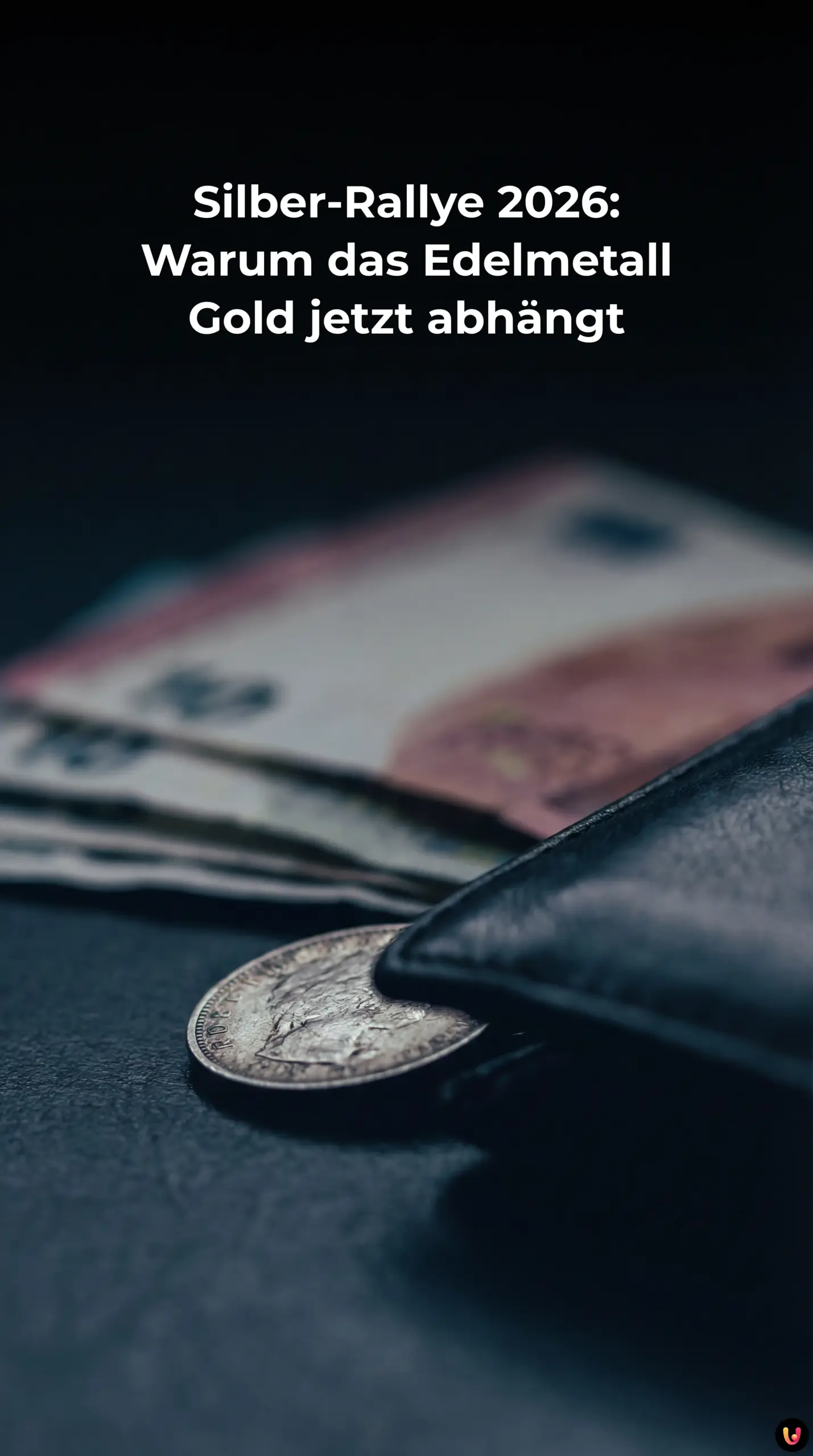 Silberbarren vor einem steil steigenden B&ouml;rsenchart im Jahr 2026