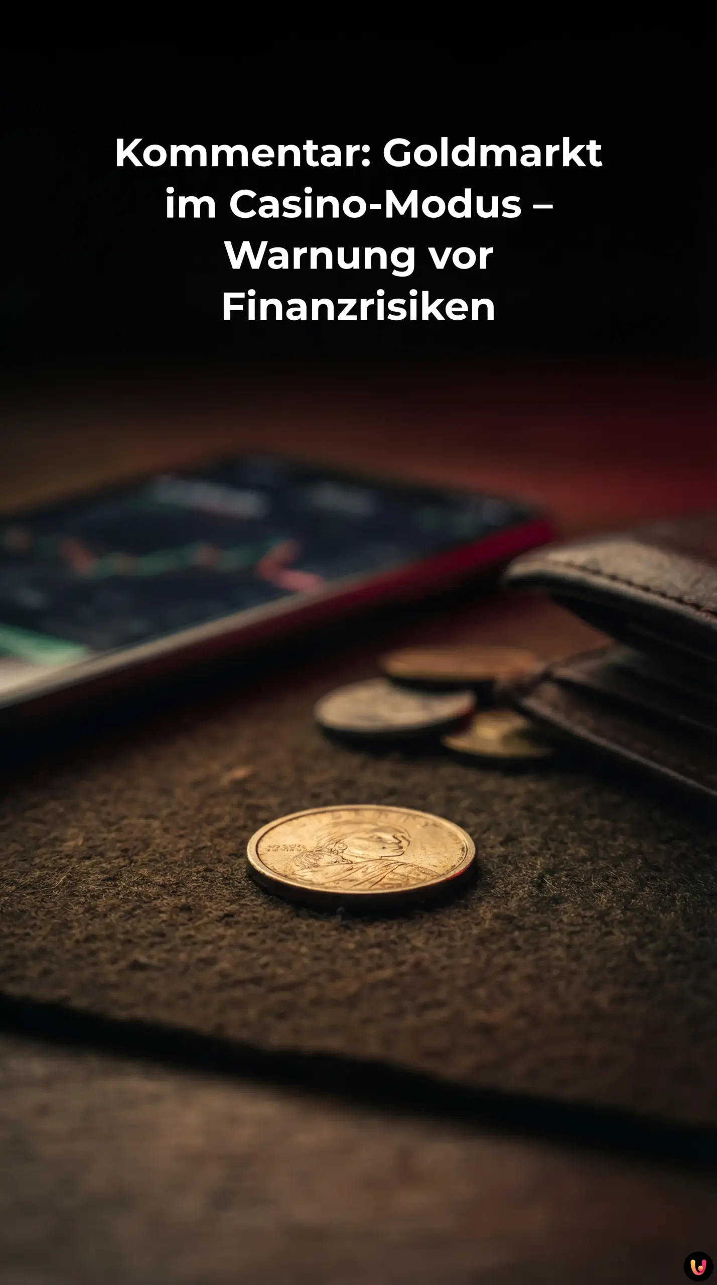 Goldbarren und fallende B&ouml;rsenkurven symbolisieren die Risiken am Finanzmarkt