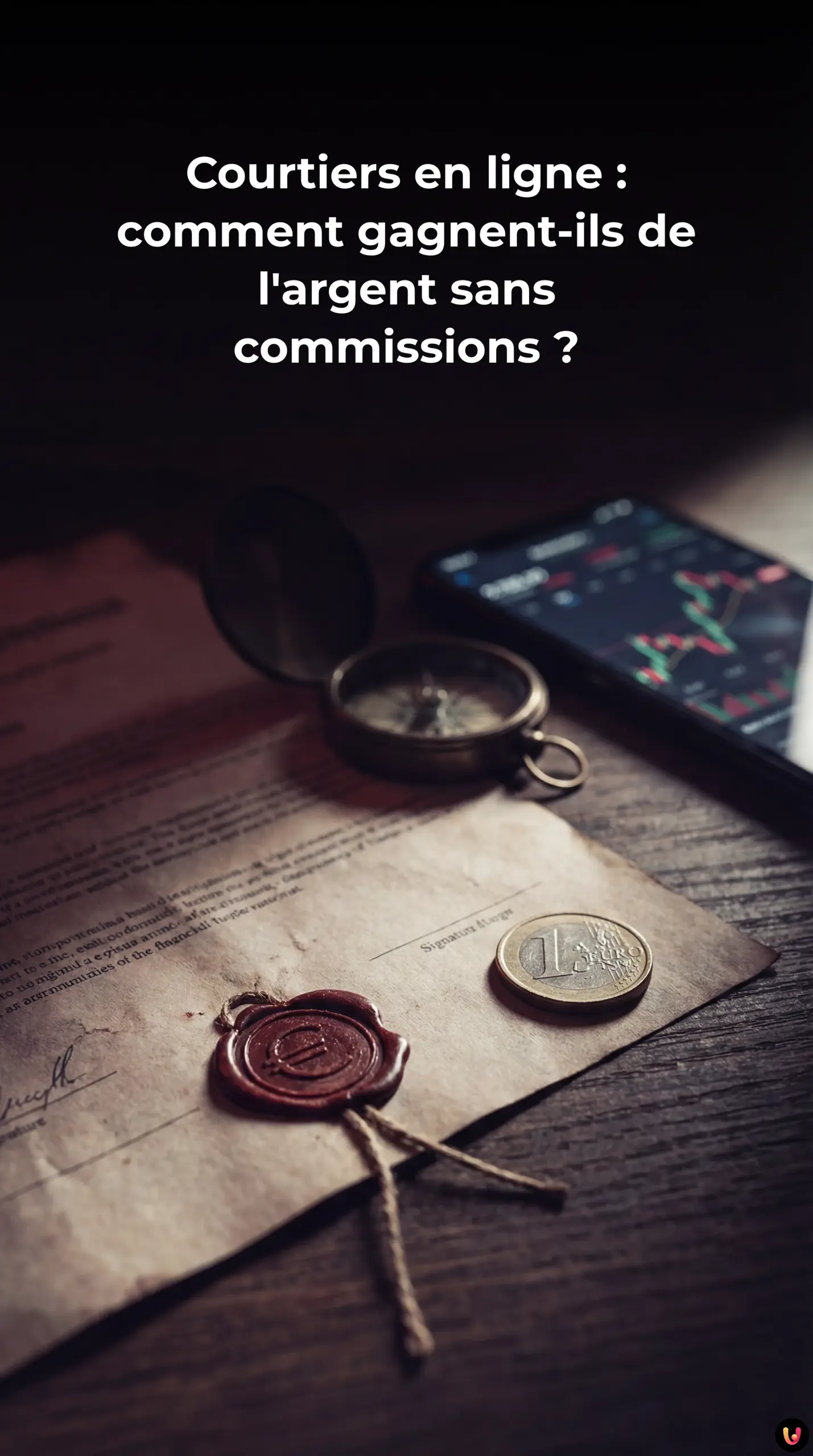 Analyse de courbes financières sur un écran de smartphone