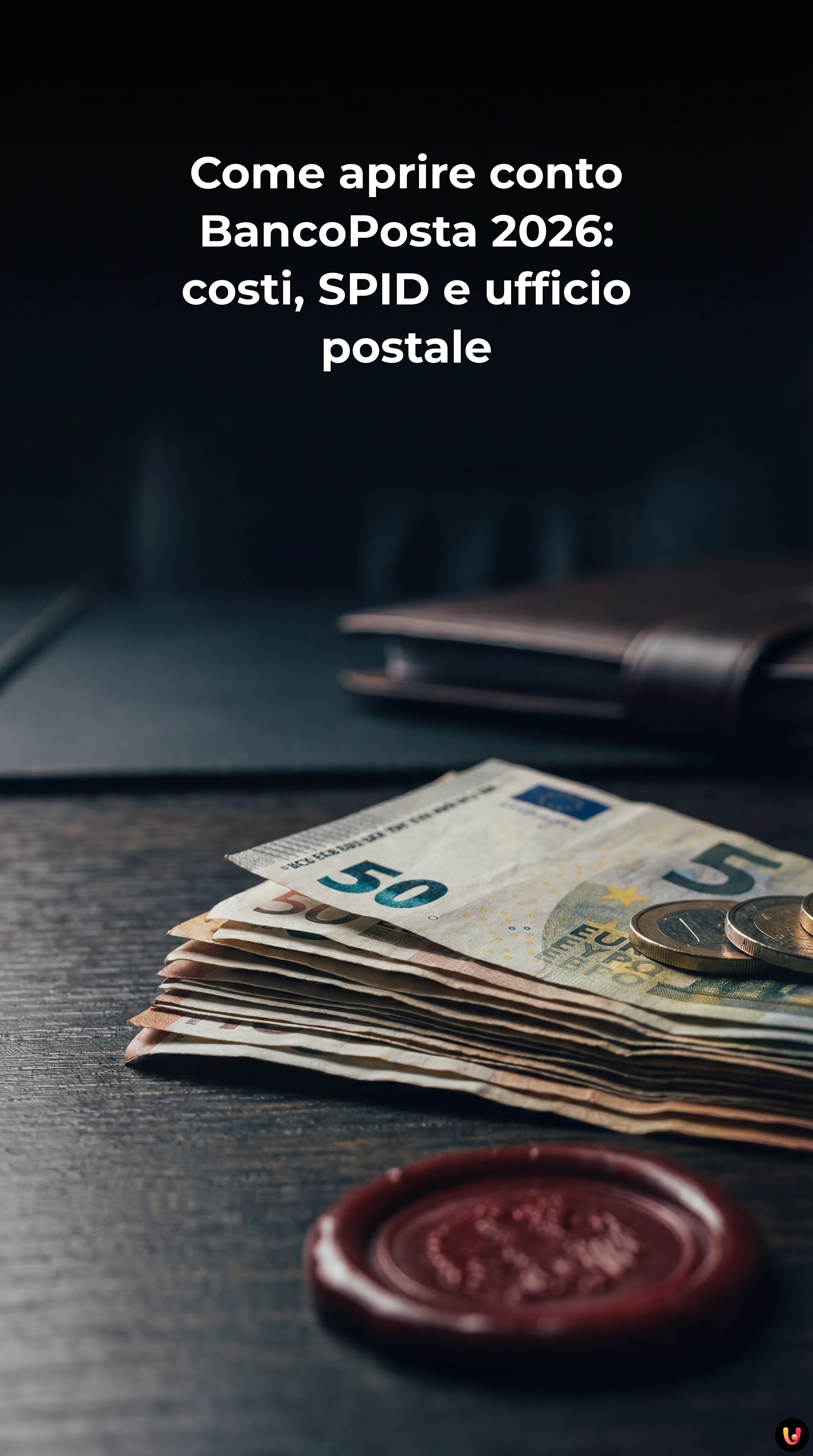 Smartphone con app BancoPosta aperto su una scrivania moderna