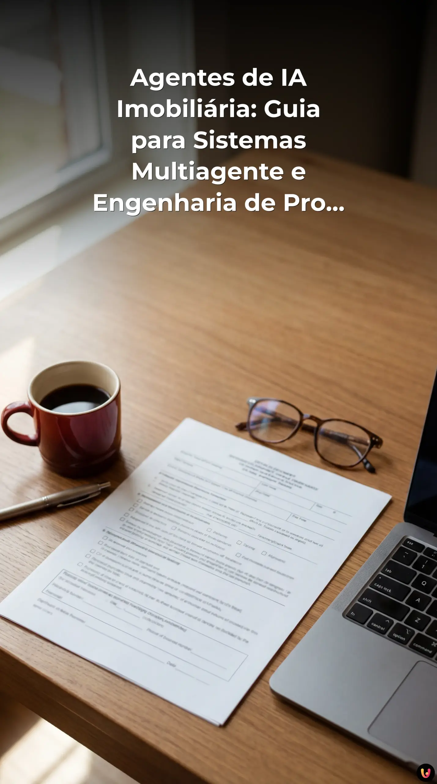 Diagrama de rede de agentes de IA para o setor imobili&aacute;rio