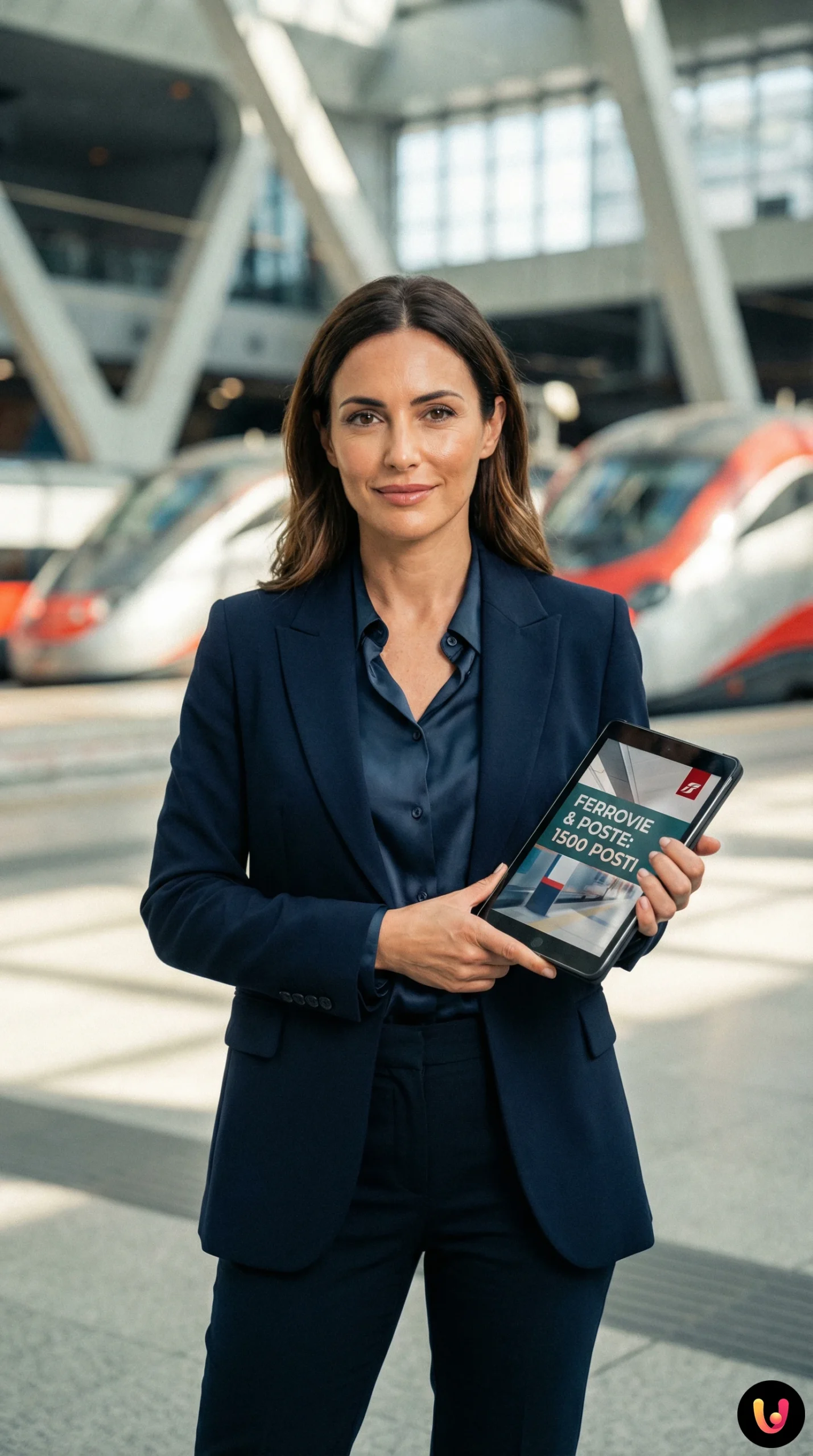 Treno Frecciarossa e ufficio postale per campagna assunzioni lavoro