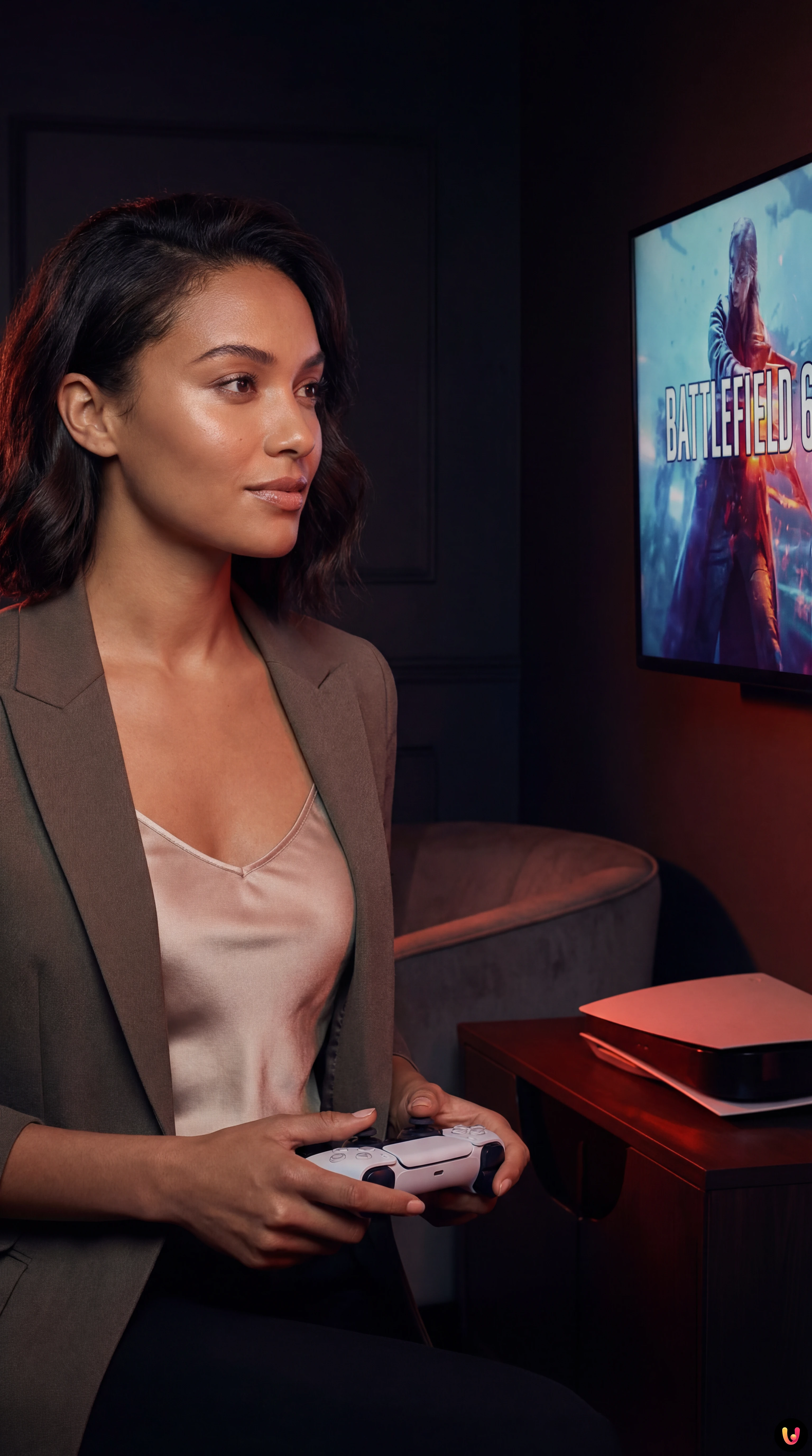 Soldato futuristico di Battlefield 6 in azione su un campo di battaglia digitale