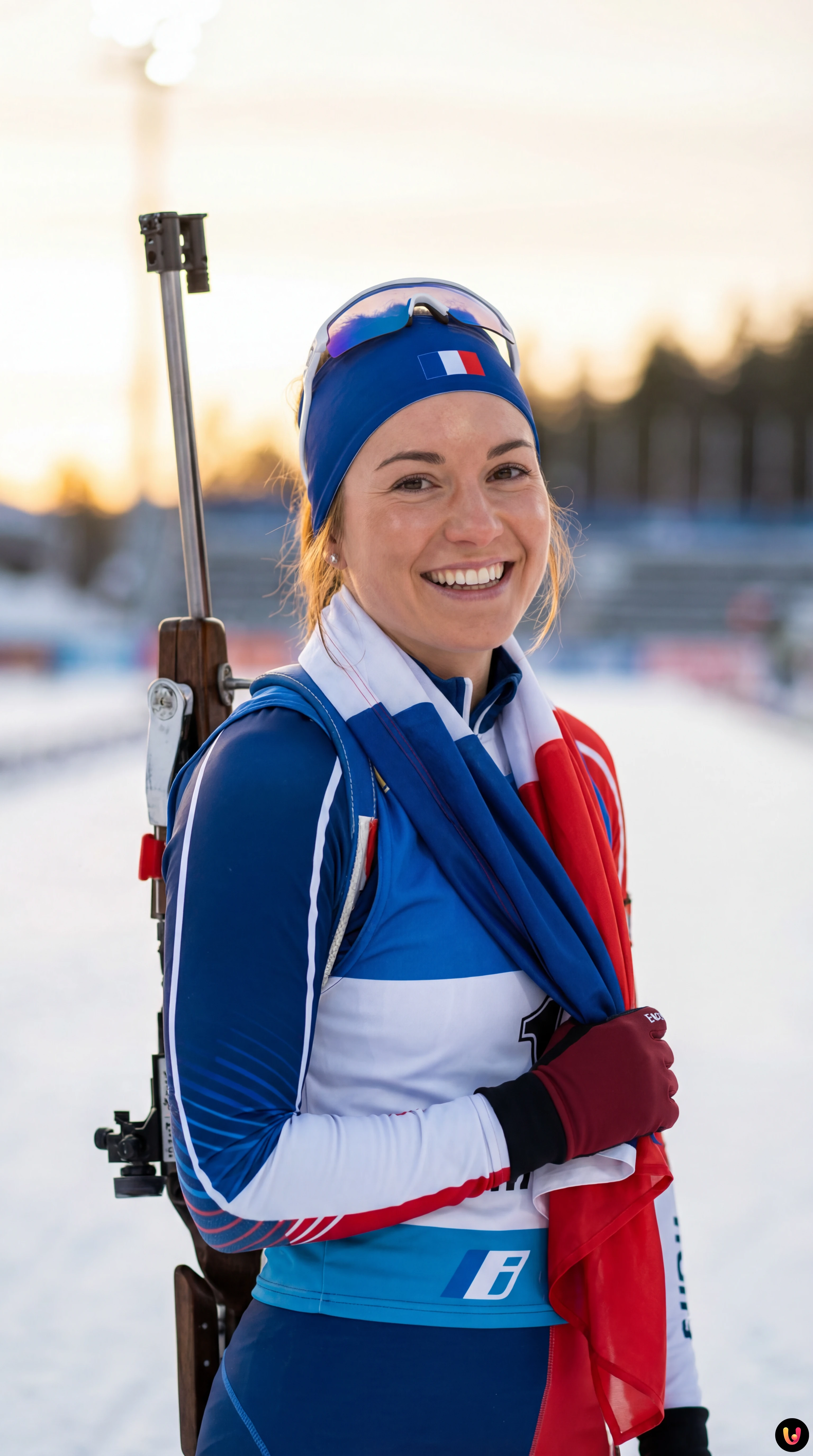 Les biathl&egrave;tes fran&ccedil;aises c&eacute;l&egrave;brent leur victoire au relais d'Oberhof.