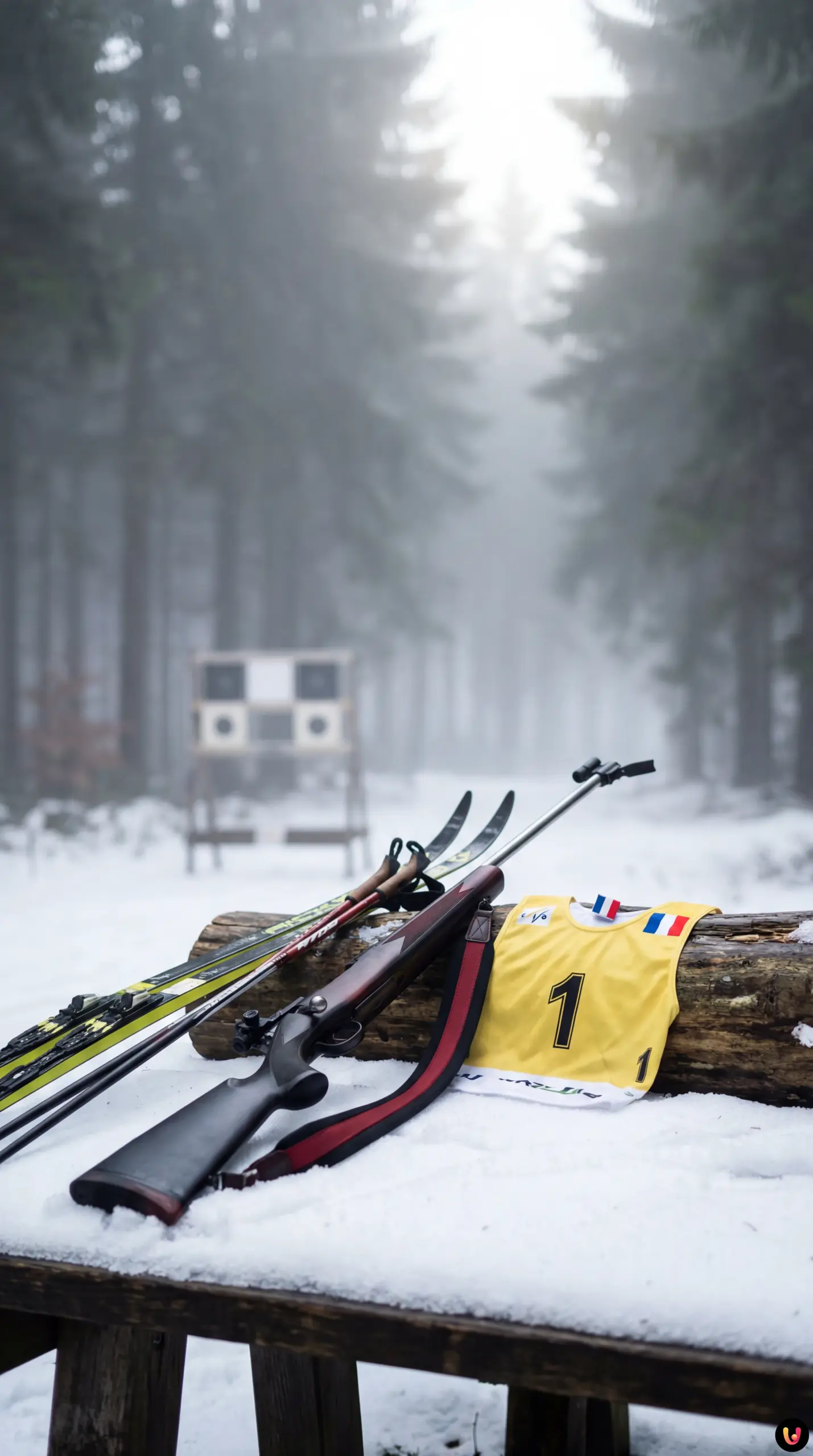 Elvira Oeberg en plein effort sur les skis lors de la poursuite d'Oberhof