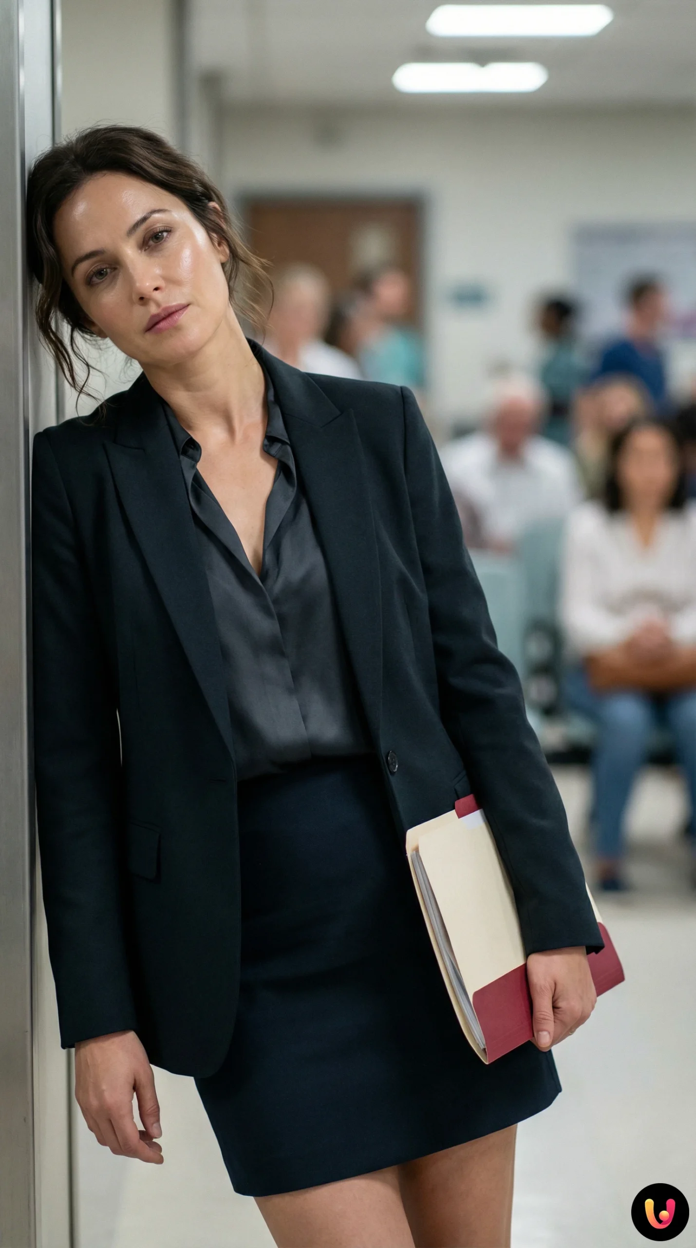 Corridoio di un pronto soccorso affollato con pazienti in attesa sulle barelle