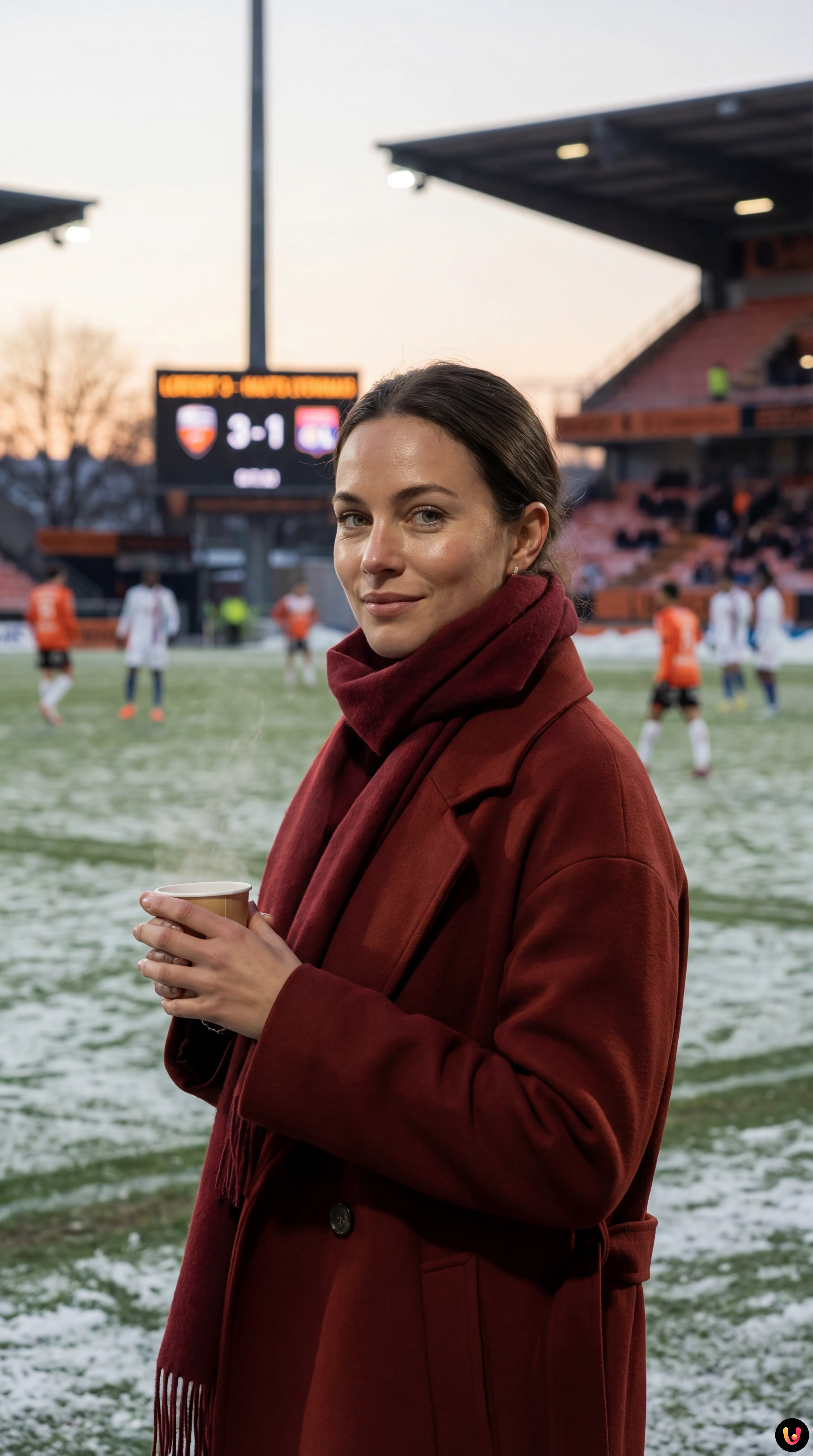 Joueurs du FC Lorient en action contre les Hauts Lyonnais en Coupe de France