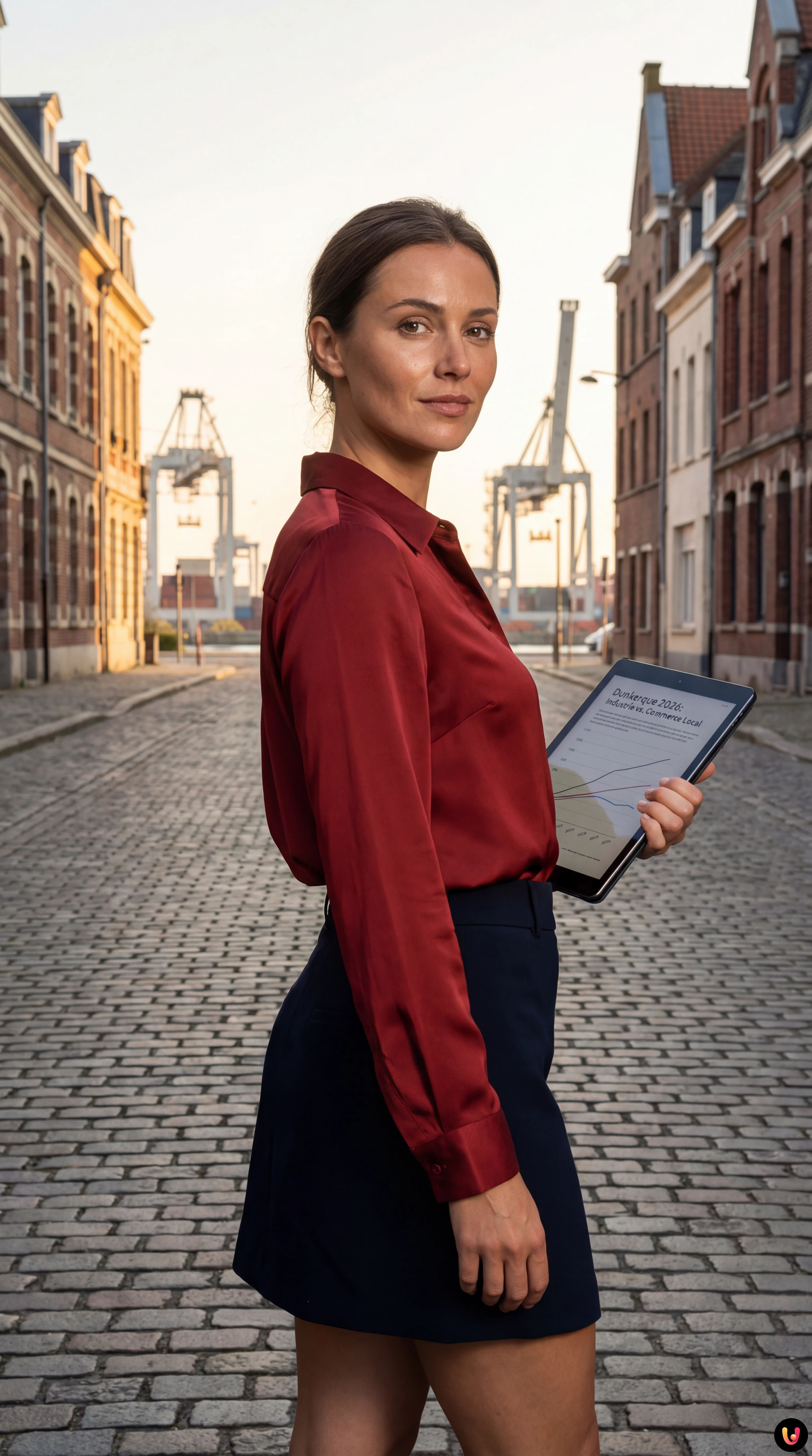 Panorama de Dunkerque contrastant usines modernes et centre-ville historique