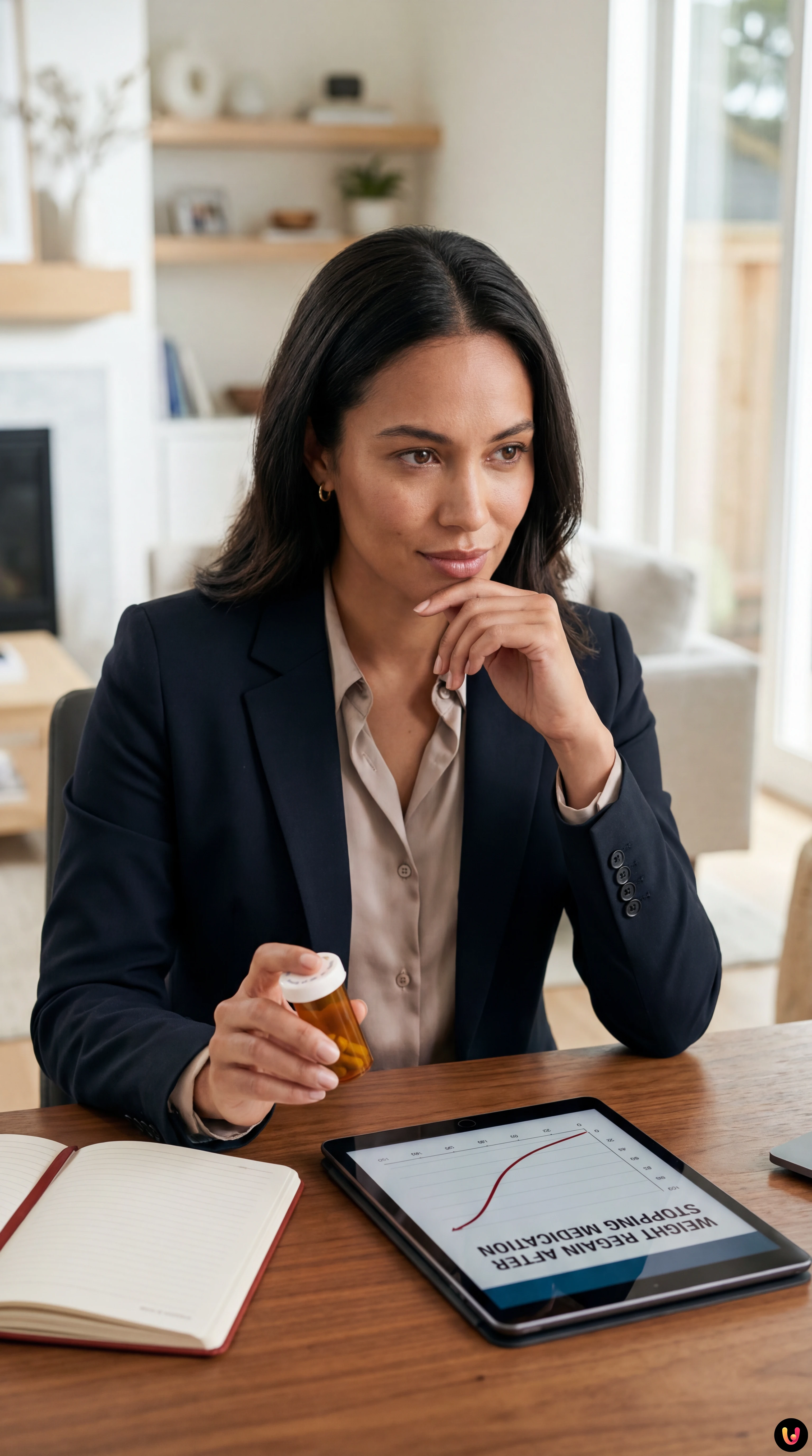 Persona sulla bilancia con farmaci iniettabili per il peso in primo piano