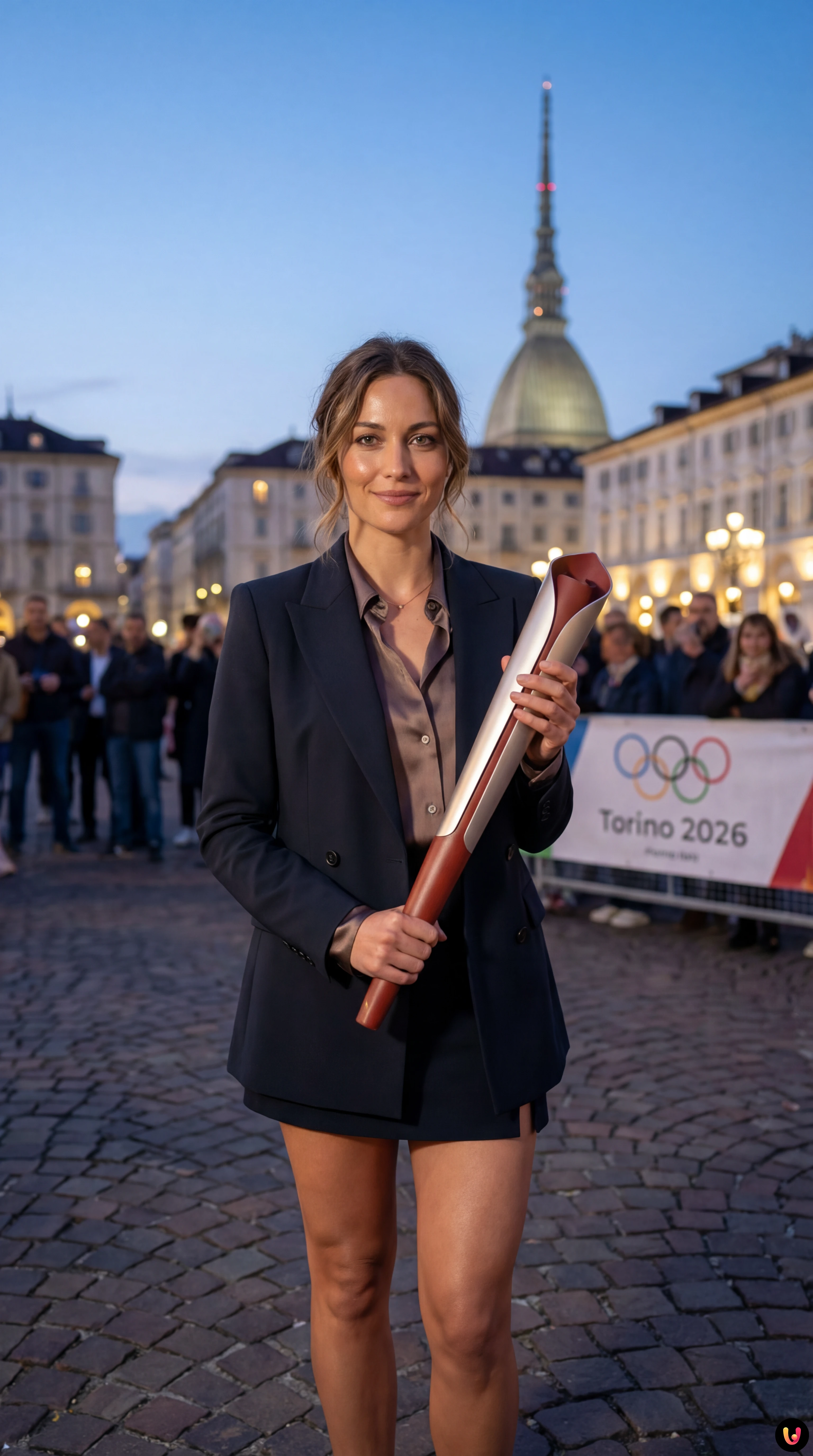 Infografica con mappa e orari del percorso della Fiamma Olimpica a Torino
