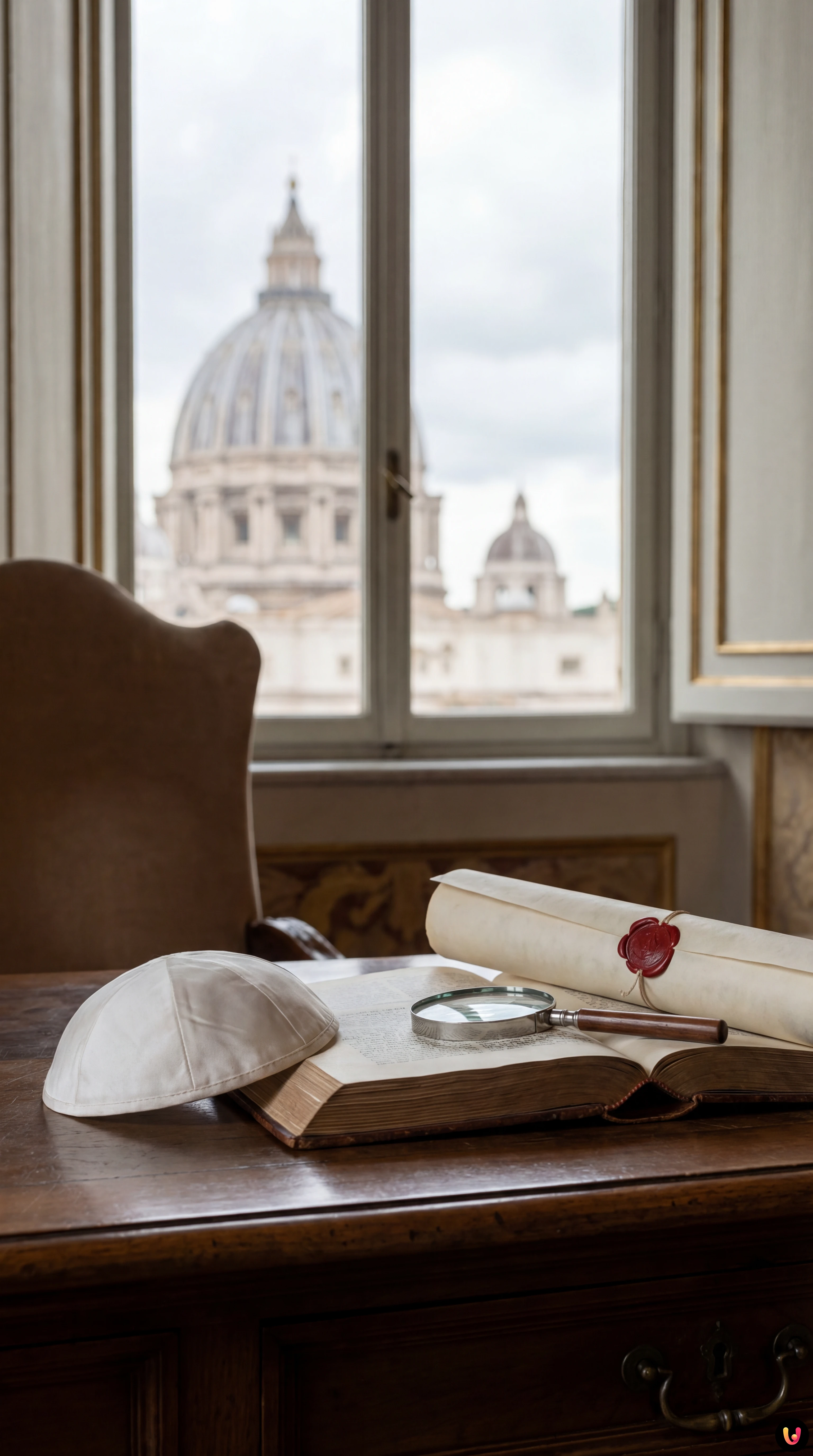 Papa Leone XIV parla agli ambasciatori nella Sala Regia del Vaticano.