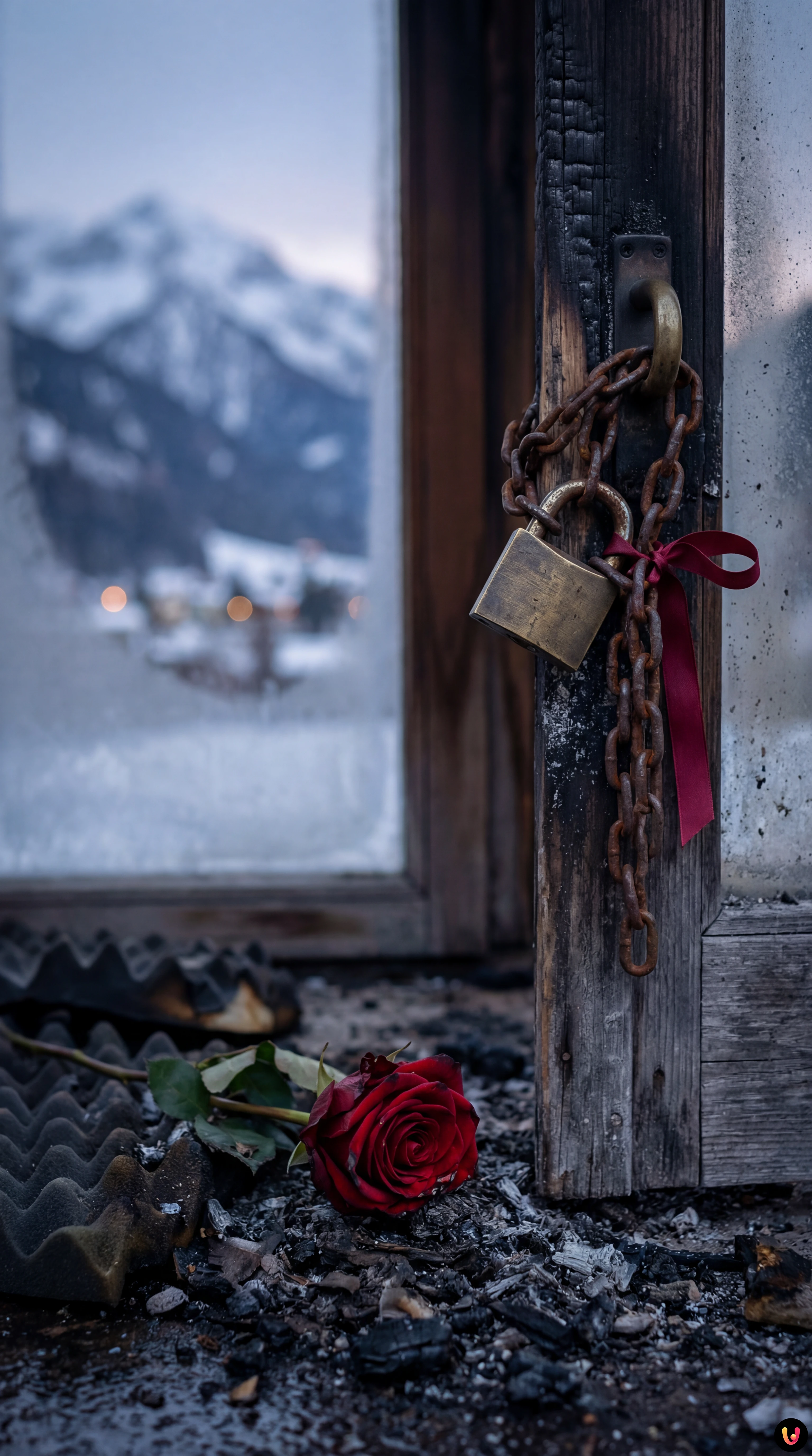 Fa&ccedil;ade du bar Le Constellation &agrave; Crans-Montana apr&egrave;s l'incendie meurtrier