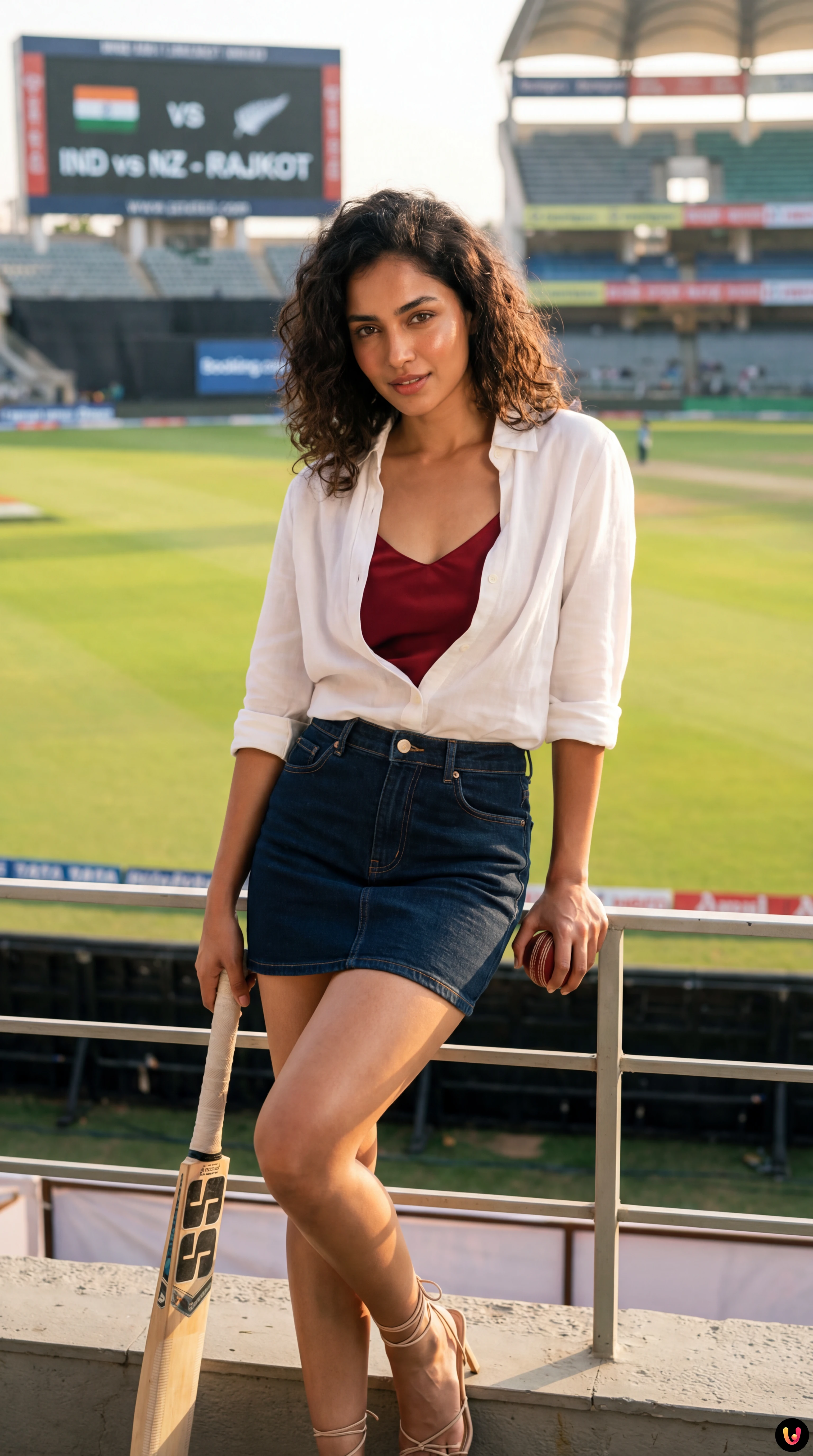 KL Rahul in battuta al Niranjan Shah Stadium durante il secondo ODI India vs New Zealand.