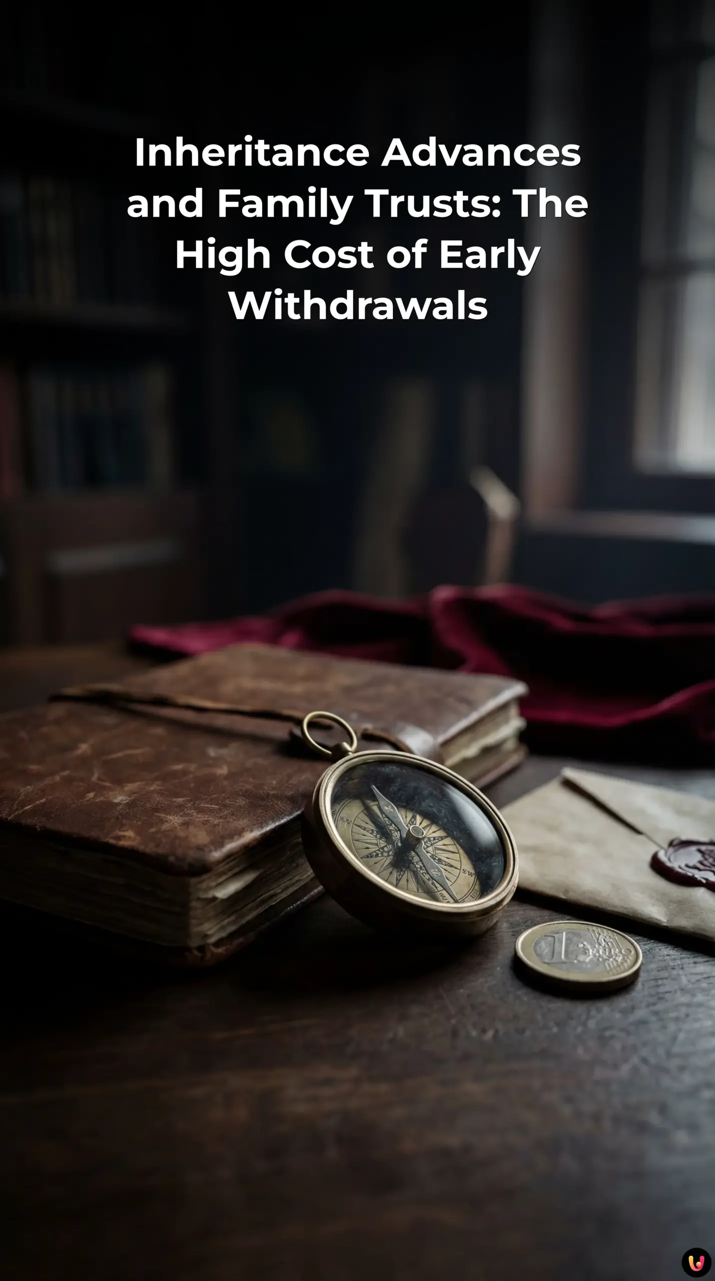 Legal documents on a desk regarding family trust inheritance and estate planning.