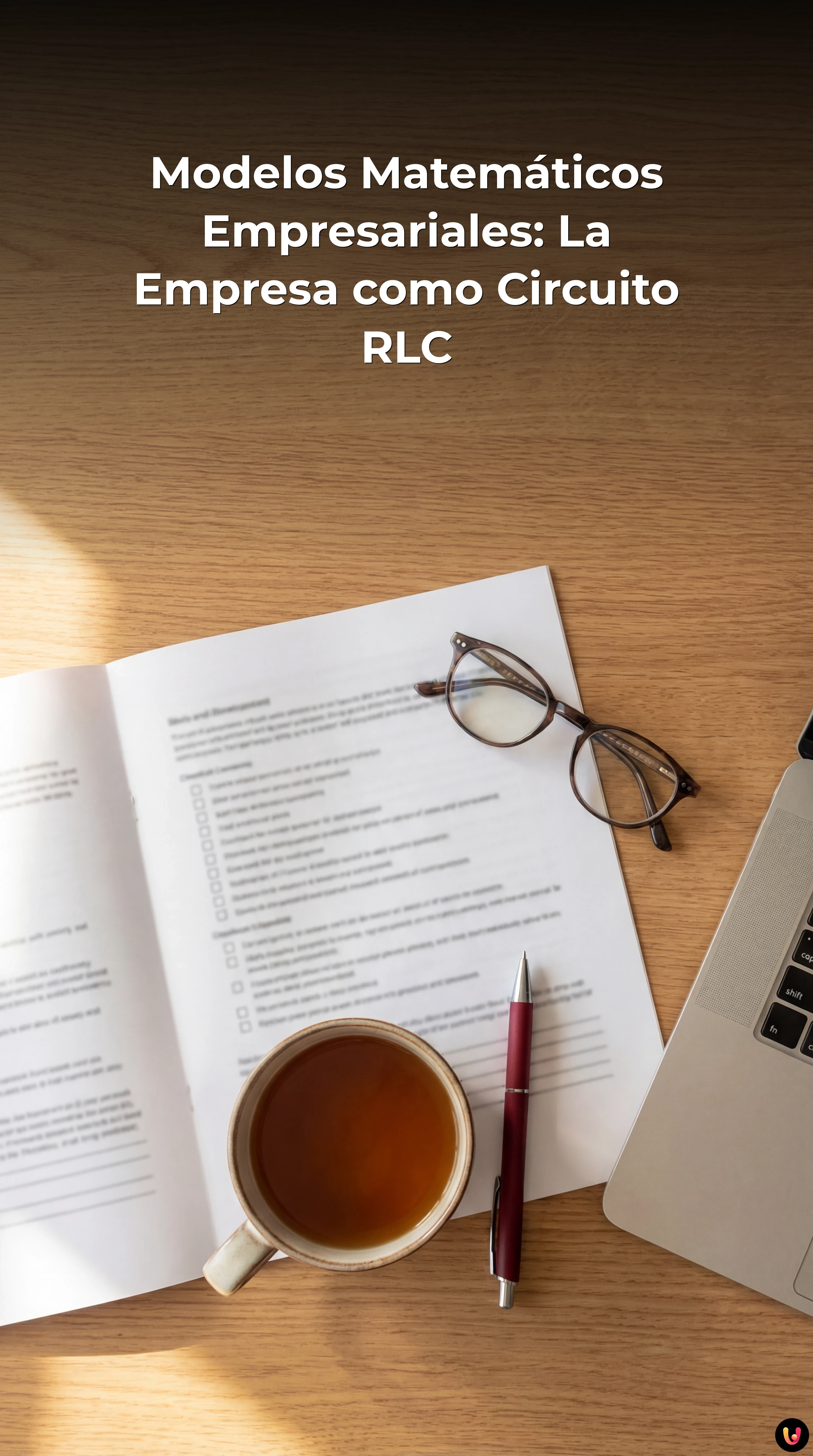Infografía comparativa entre una empresa fintech y un circuito eléctrico RLC