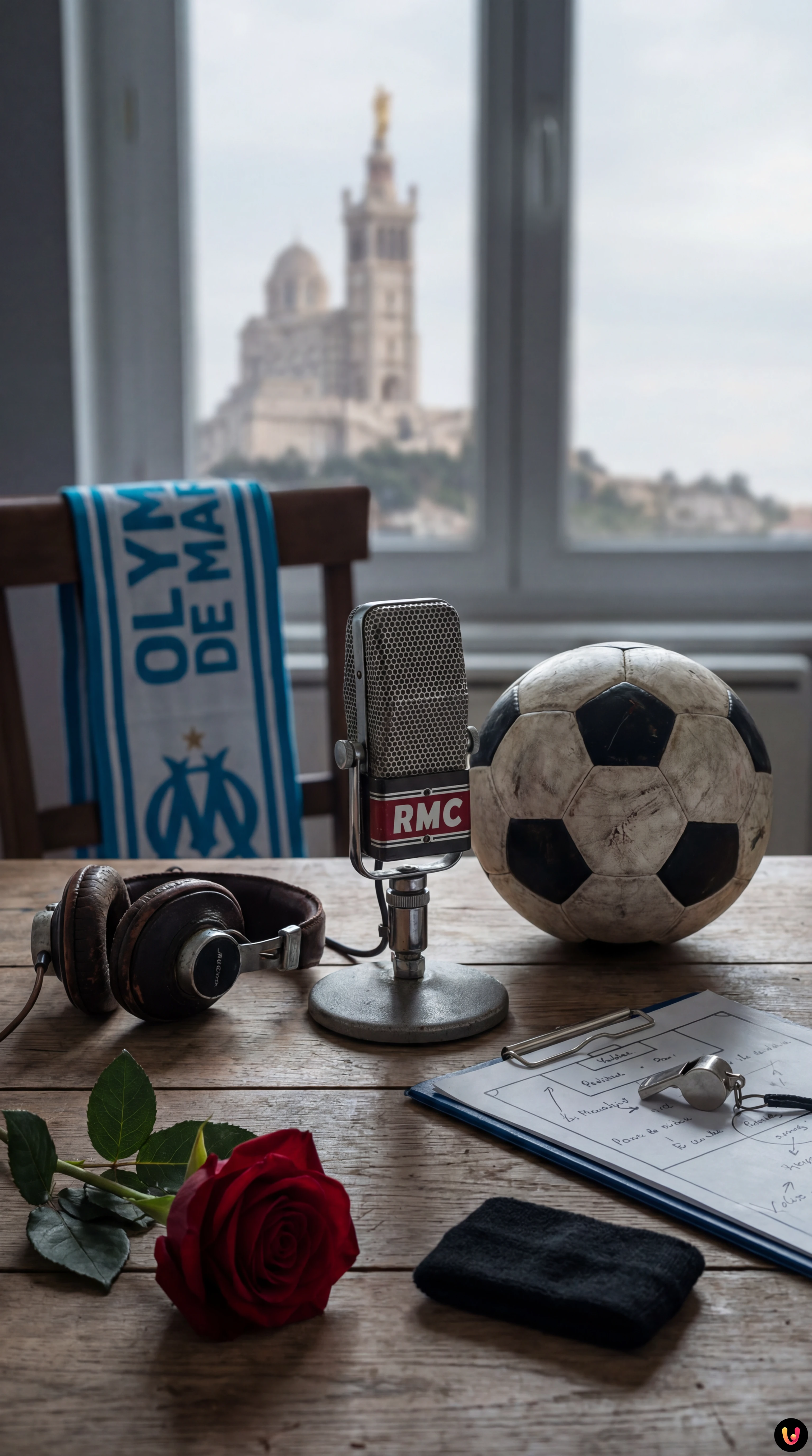 Portrait de Rolland Courbis, c&eacute;l&egrave;bre entra&icirc;neur de football et consultant RMC.